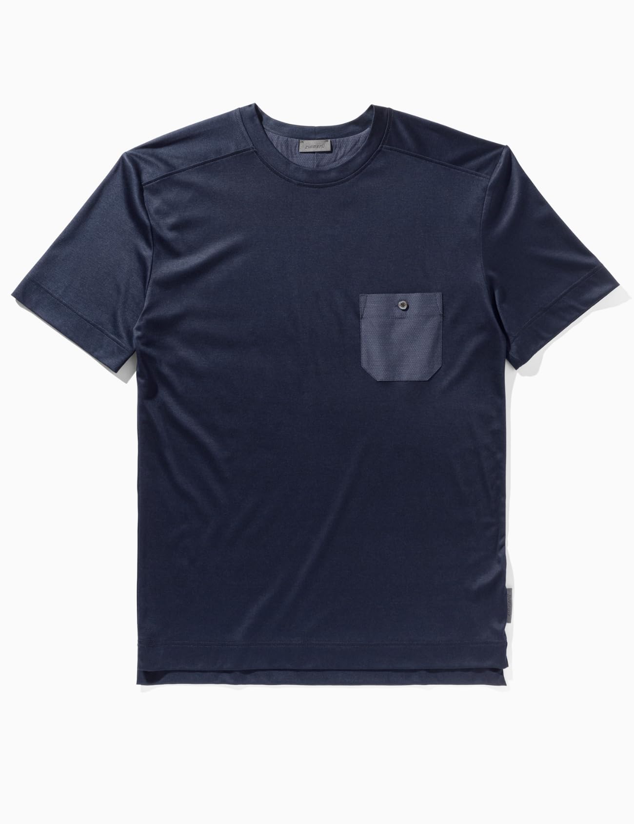 Zimmerli Men's -91 Modern Lounge Cotton Modal Blend T-Shirt - Soft Comfortable Casual Crew Neck Tee for Relaxing at Home, Travel & Everyday Wear - Midnight Blue, Size XL
