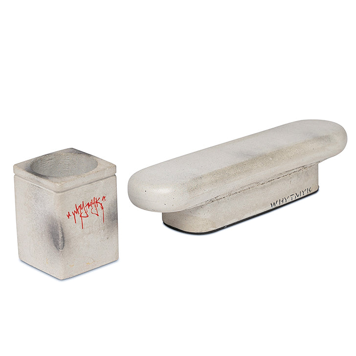 WhytMyk Concrete Fingerboard Ramp - Professional Skateboard Training Tool for Finger Tricks & Stunts | Perfect for Skate Park Simulation & Indoor Practice