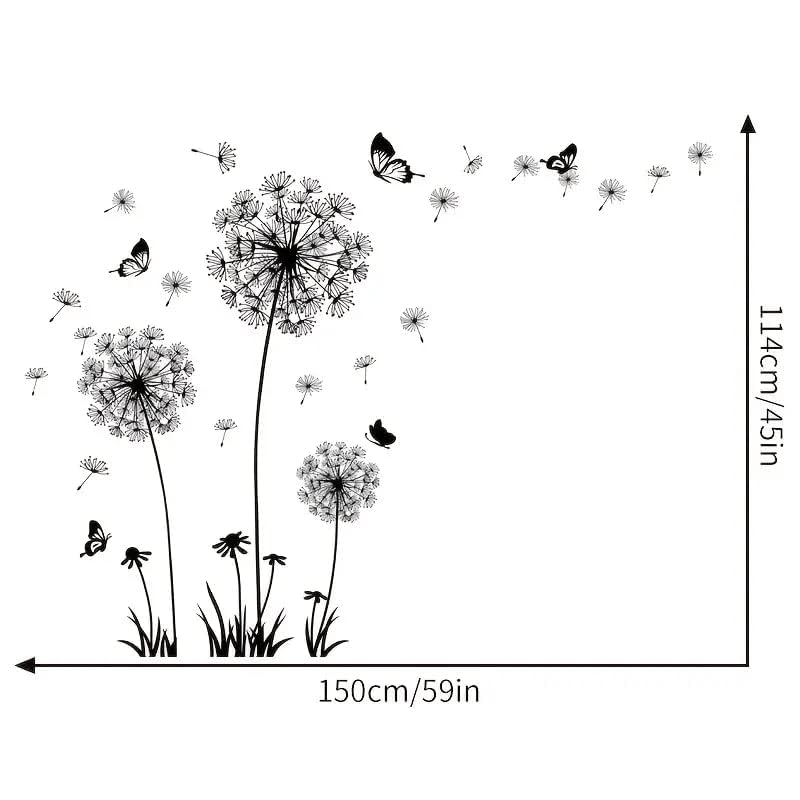 Black Butterfly Wall Stickers - Removable PVC Decor for Bedroom & Living Room | Home & Party Backdrop