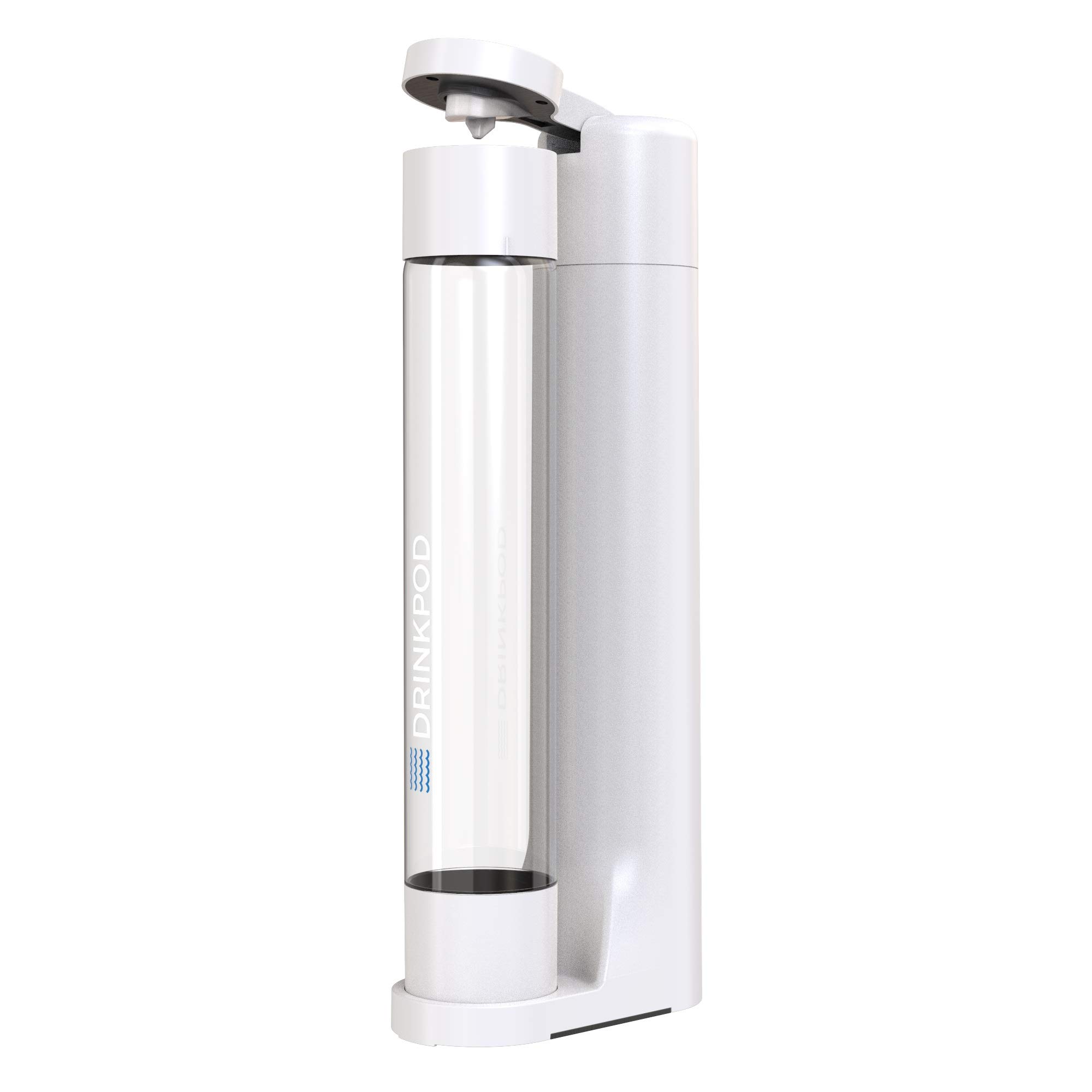 FIZZpod Soda Maker Machine - Make Sparkling Water, Juice, Coffee, Tea & Cocktails at Home | Includes 3 BPA-Free Bottles, 3 Caps, Carbonator Cap & Manual | Perfect for Kitchen, Office & Parties (White + 2 CO2 Cylinders)