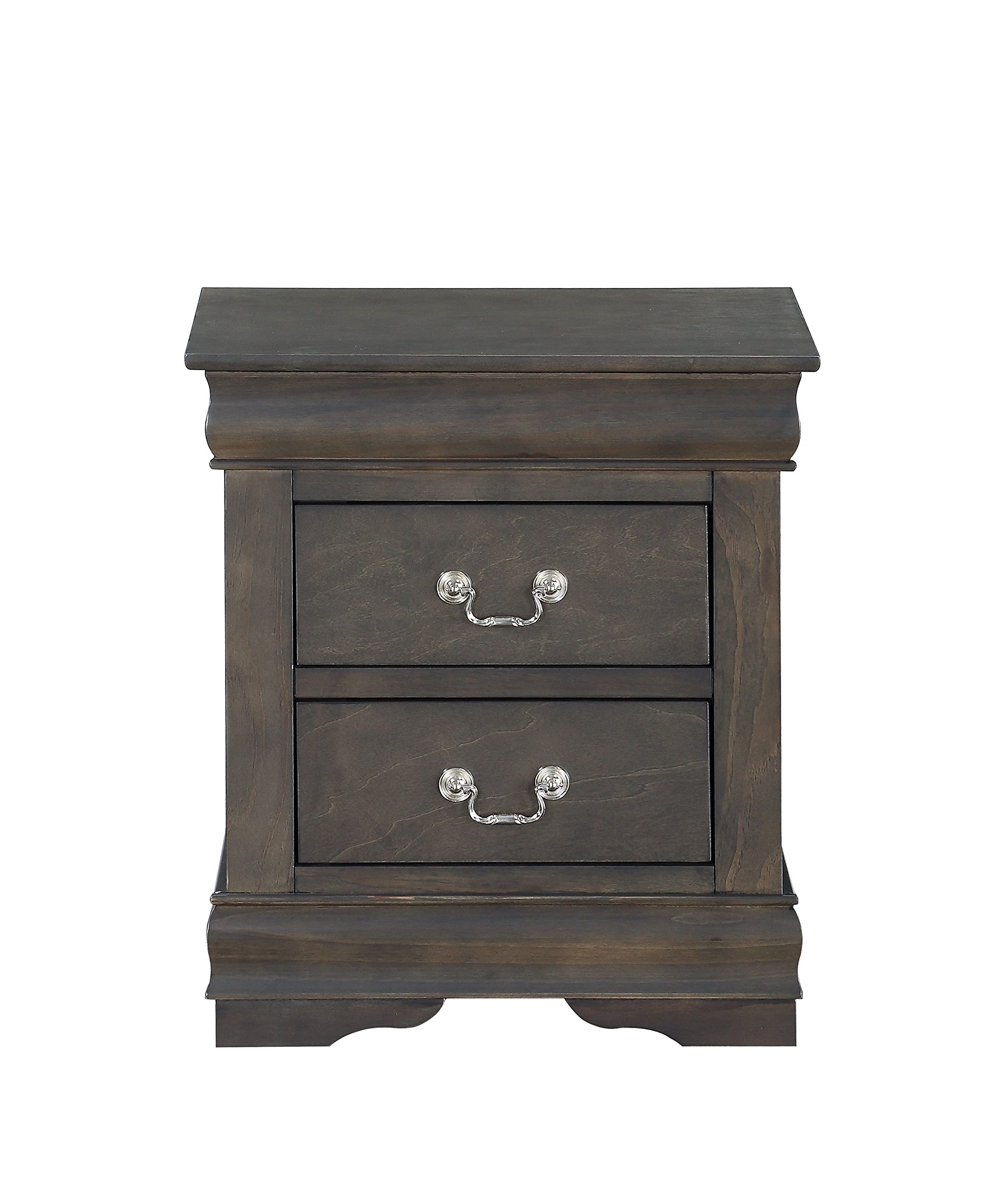 Knocbel Traditional Nightstand with 2 Drawers & Metal Handles - Fully Assembled Bedside Table for Bedroom, Living Room, Entryway - 21