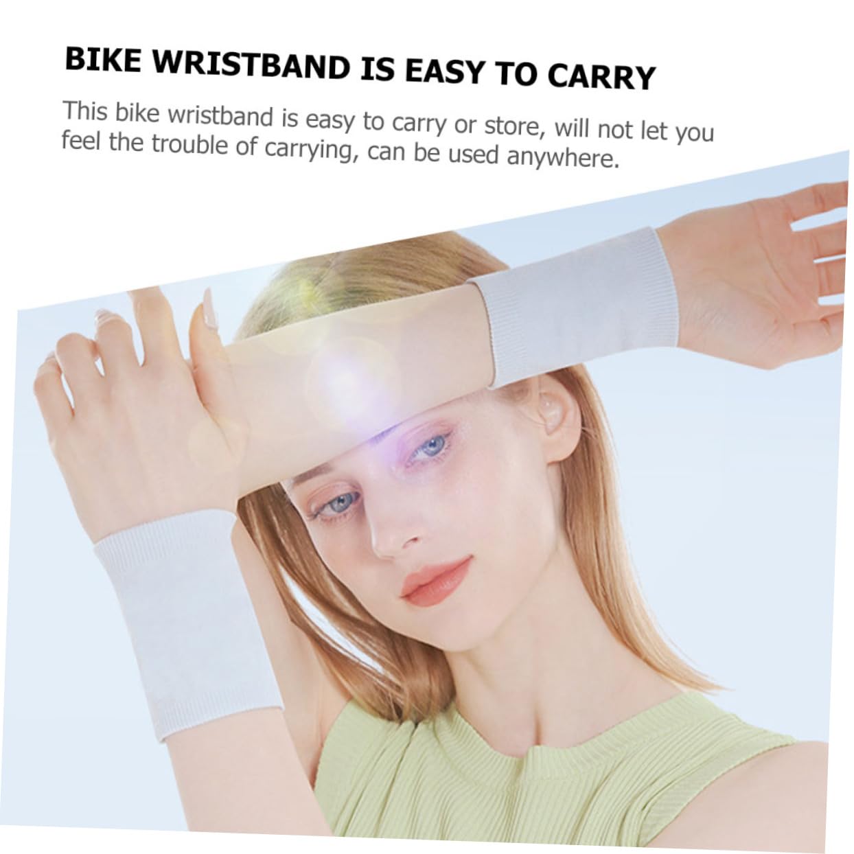 MUSISALY Sports Wrist Brace Support - 2 Pack Sky Blue Wrist Bands for Basketball, Running, Cycling & Weightlifting - Durable Wrist Protection for Gym Workouts & Athletic Training