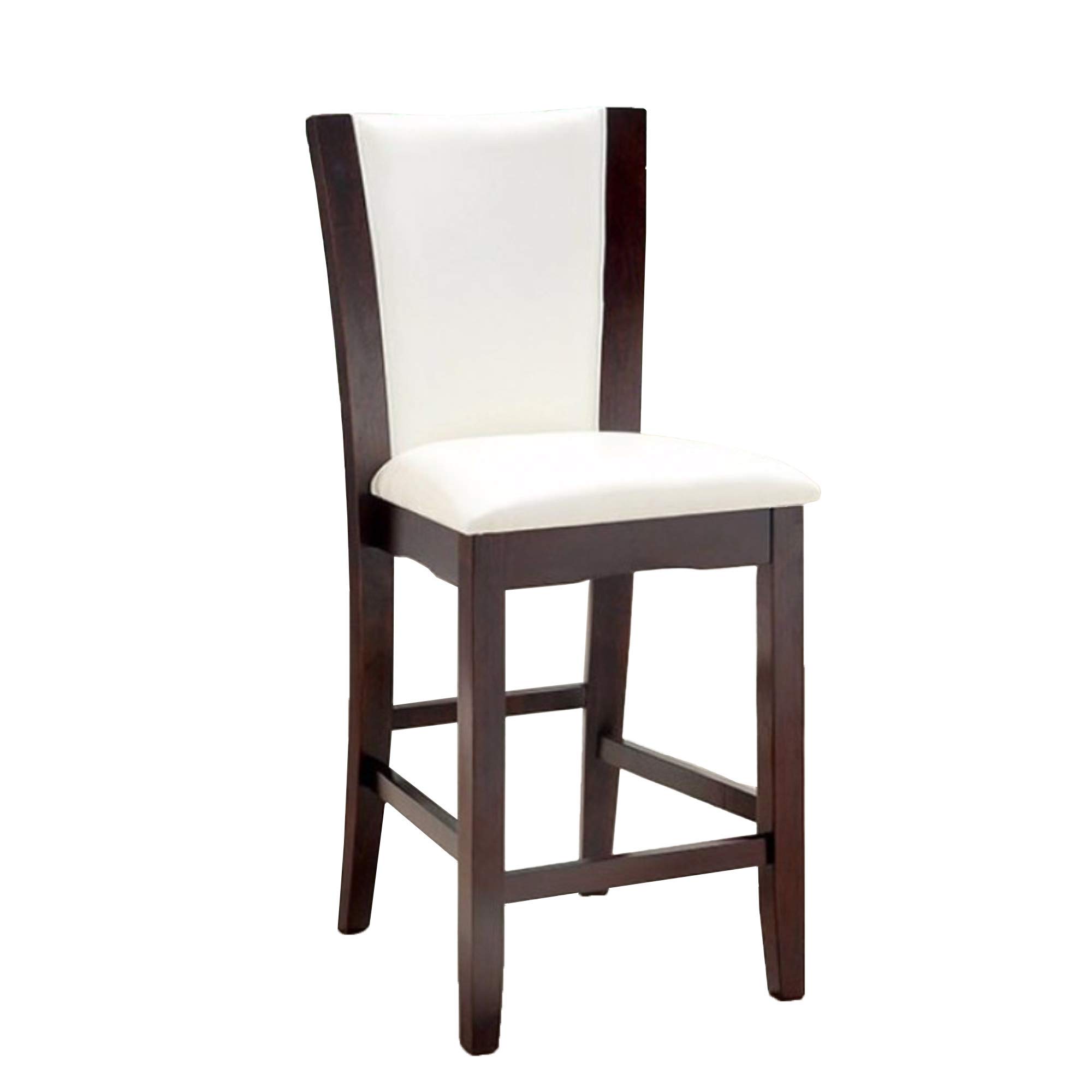 Furniture of America Modern White Dining Chairs Set of 2 - Sturdy Wooden Kitchen Chairs with Padded Seats for Dining Room, Breakfast Nook & Home Decor