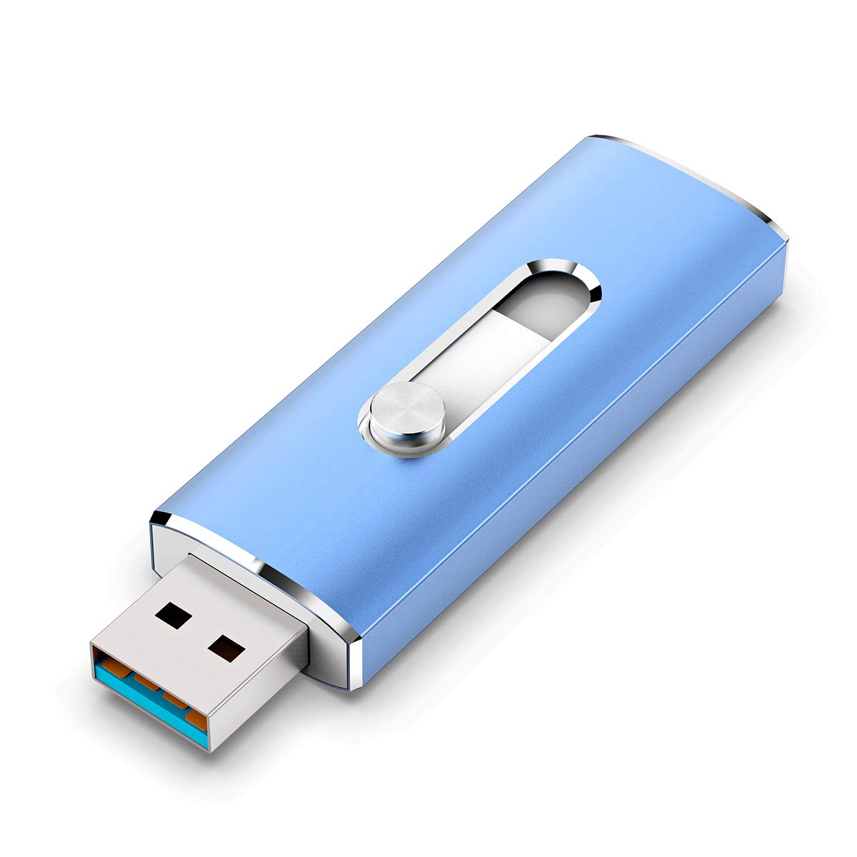 Aiibe 64GB USB C Flash Drive - Dual USB 3.1 & Type C OTG Thumb Drive - High Speed Memory Stick for PC, Mac, Smartphone, Tablet, TV & Car - Portable Storage for Photos, Videos, Music & Files (64GB, Blue)
