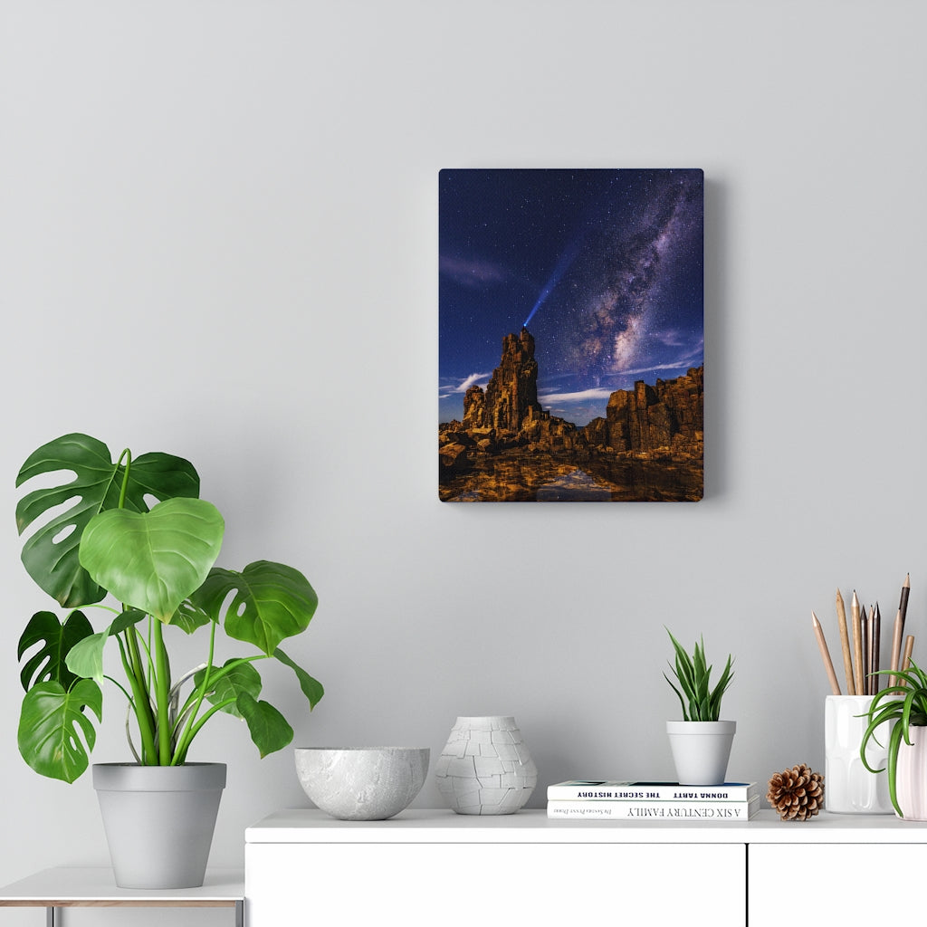 Desert Night Sky Canvas Wall Art - Modern Home Decor for Living Room, Bedroom & Office - Midwest Inspired Wall Decor