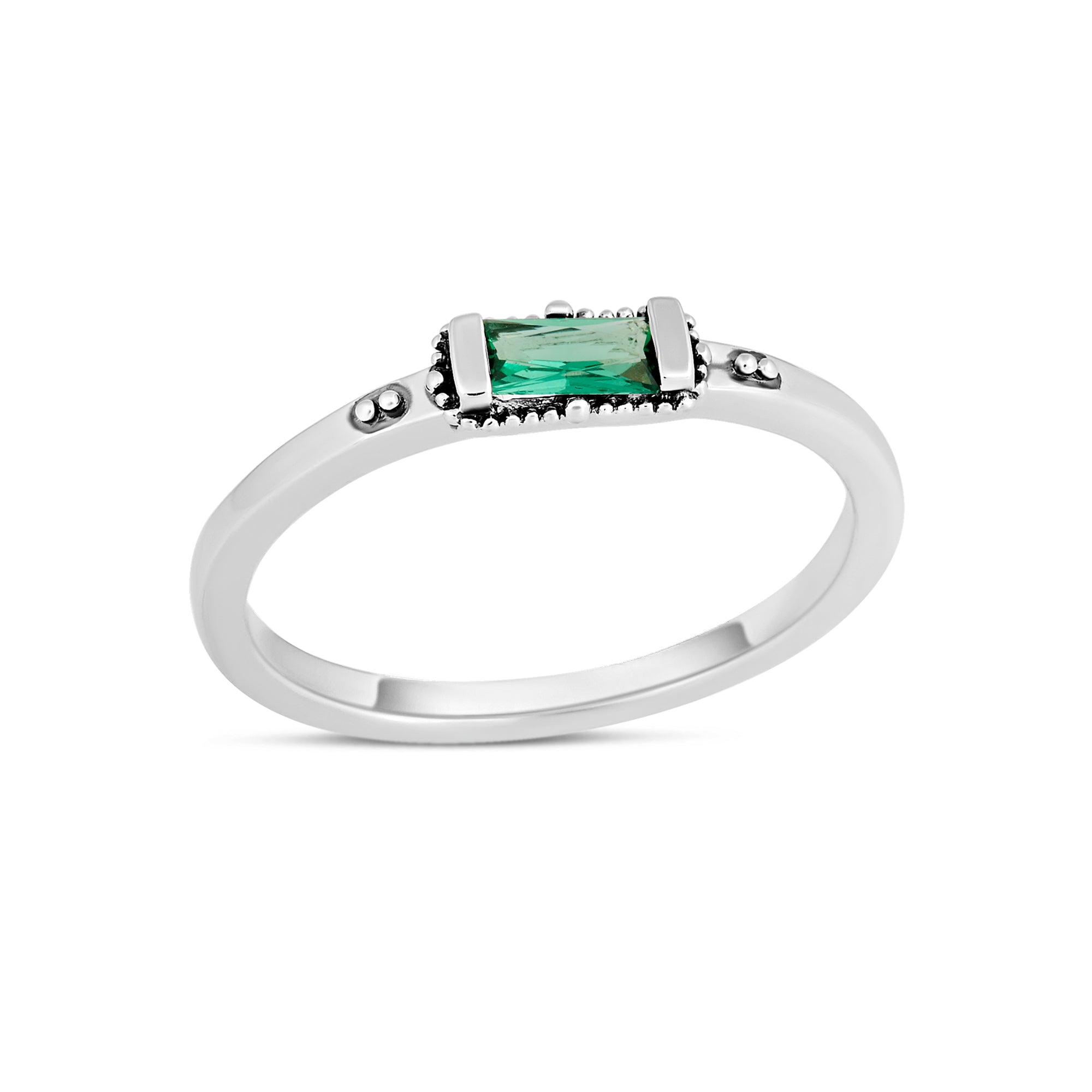 Exquisite Emerald Ring for Women - 14K Gold Plated Genuine Green Gemstone Jewelry - Perfect for Engagement, Wedding & Special Occasions