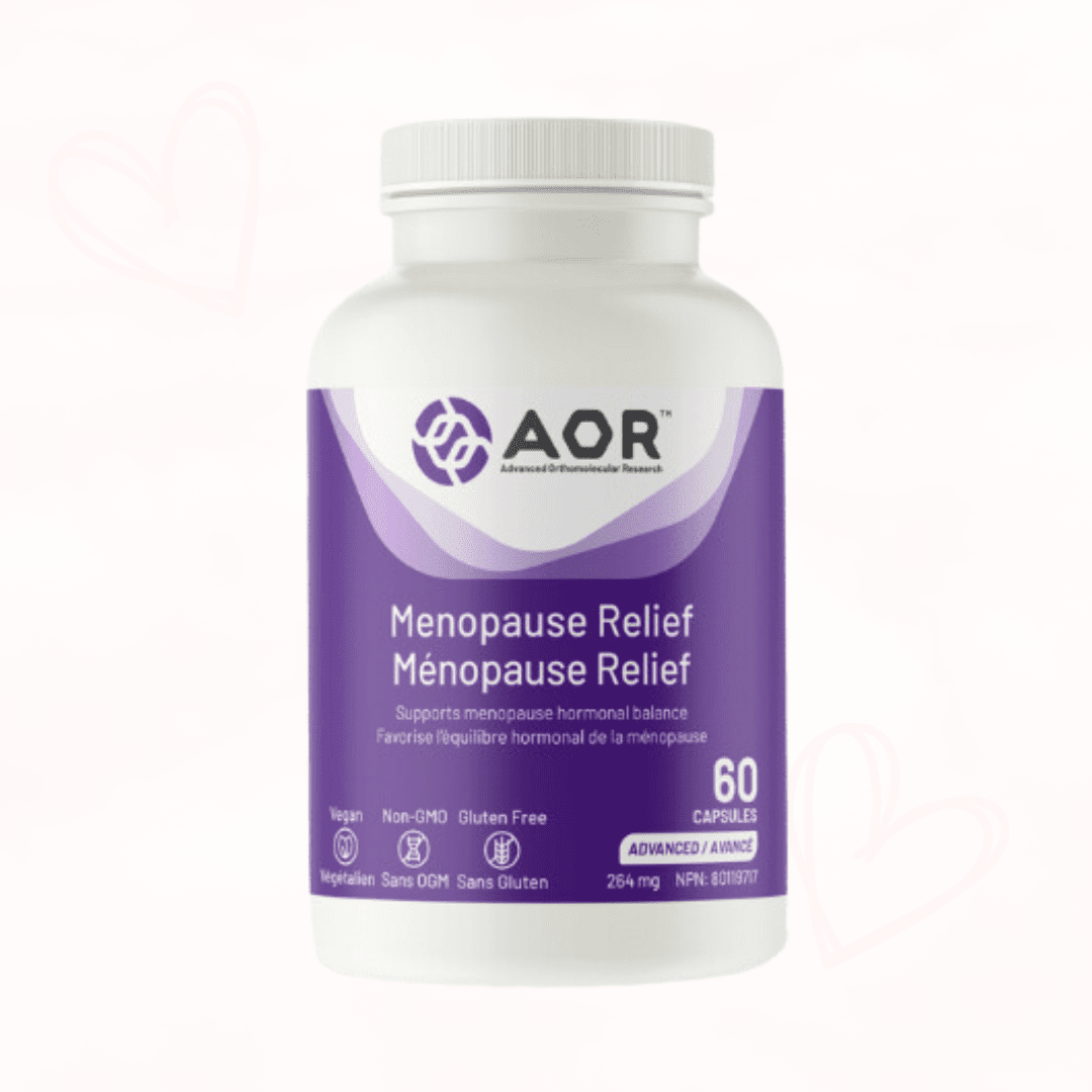 Aor Menopause Relief Supplement - 60 Capsules for Hot Flashes, Night Sweats & Hormonal Balance - Natural Support for Women's Health During Menopause