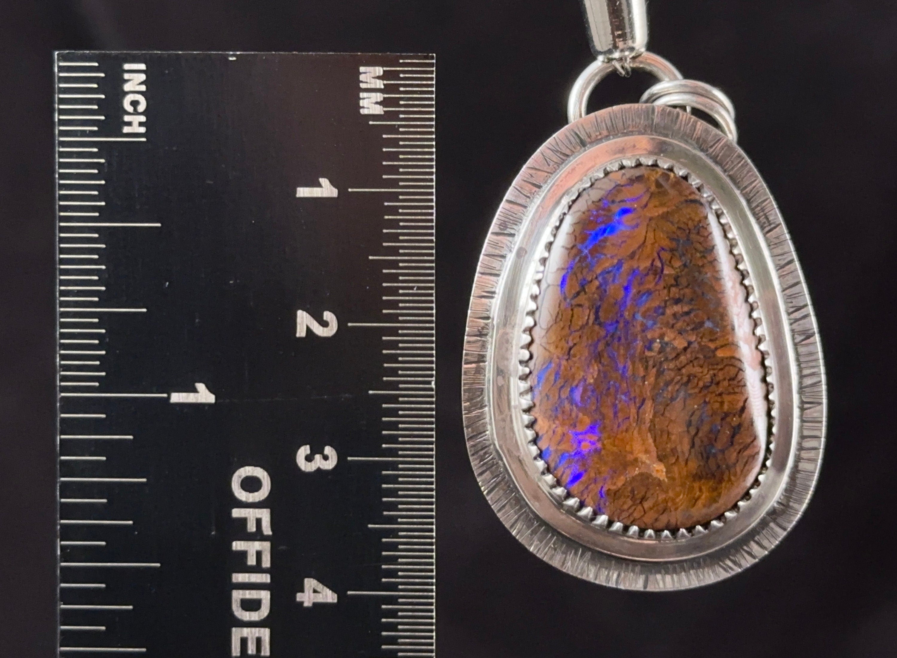 BOULDER OPAL Pendant Necklace - Sterling Silver Birthstone Jewelry with Australian Opal Cabochon | Perfect for Gifts, Birthdays & Special Occasions