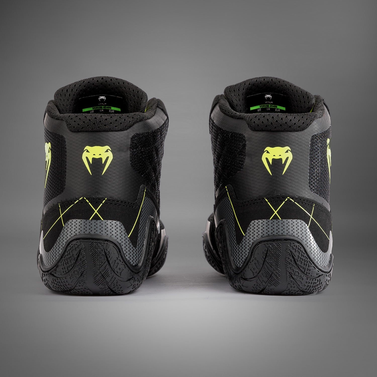 Venum Training Camp 4.0 Wrestling Shoes for Men - Black/Neon Green - Lightweight & Breathable MMA Grappling Footwear for Wrestling, BJJ & Martial Arts Training