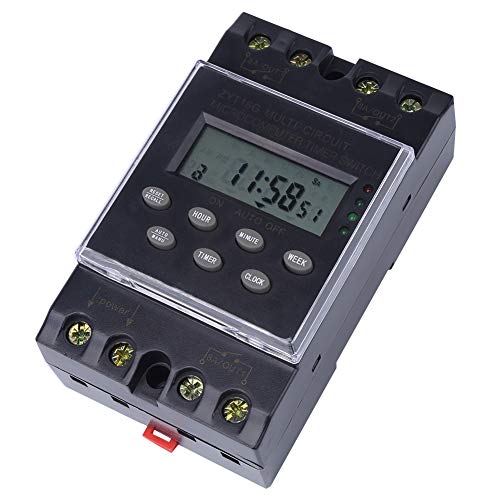Programmable Digital Timer Switch 220V AC with LCD Display - Multi-Channel Microcomputer Timer for Home Automation, Appliances & Lighting Control (ZYT16G KG316T-3a) - Perfect for Energy Saving, Aquariums, Grow Lights & HVAC Systems