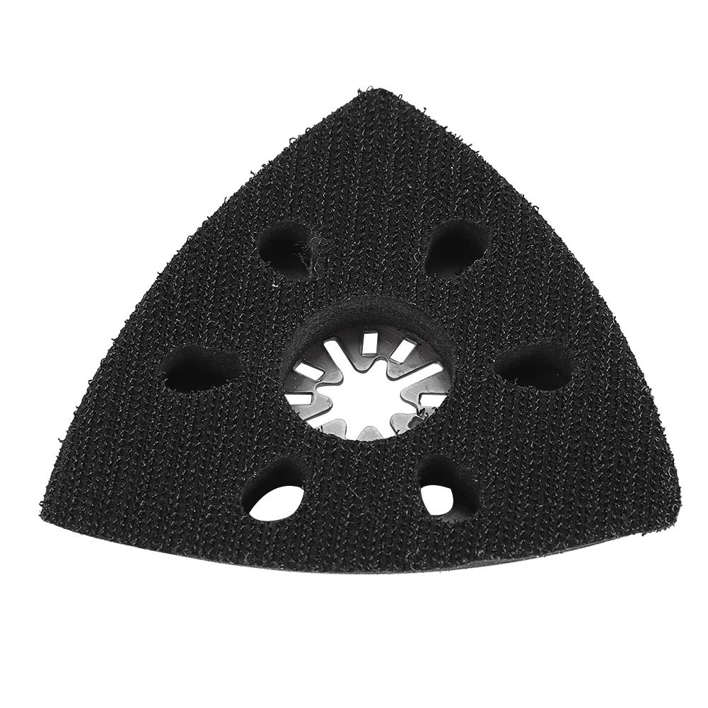 60Pcs 90mm Triangle Sanding Pads with 6 Holes | Hook and Loop Oscillating Tool Sandpaper for Wood, Plastic & Rubber | Perfect for DIY Projects, Furniture Refinishing & Surface Preparation