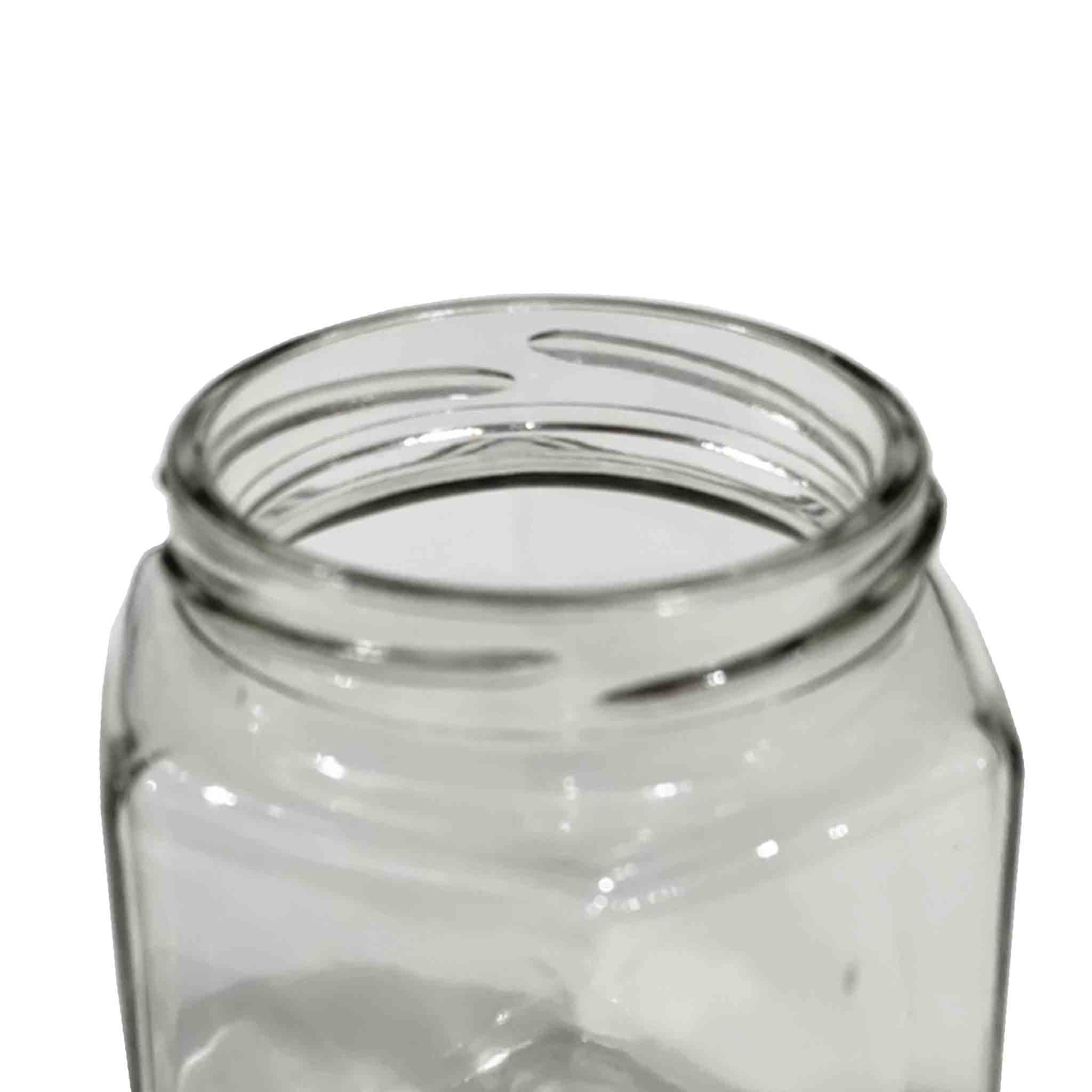 Premium Honey Hexagonal Clear Glass Jars - 380ml (72 Pack) - Ideal for Honey Storage, DIY Gifts, Wedding Favors & Home Decor