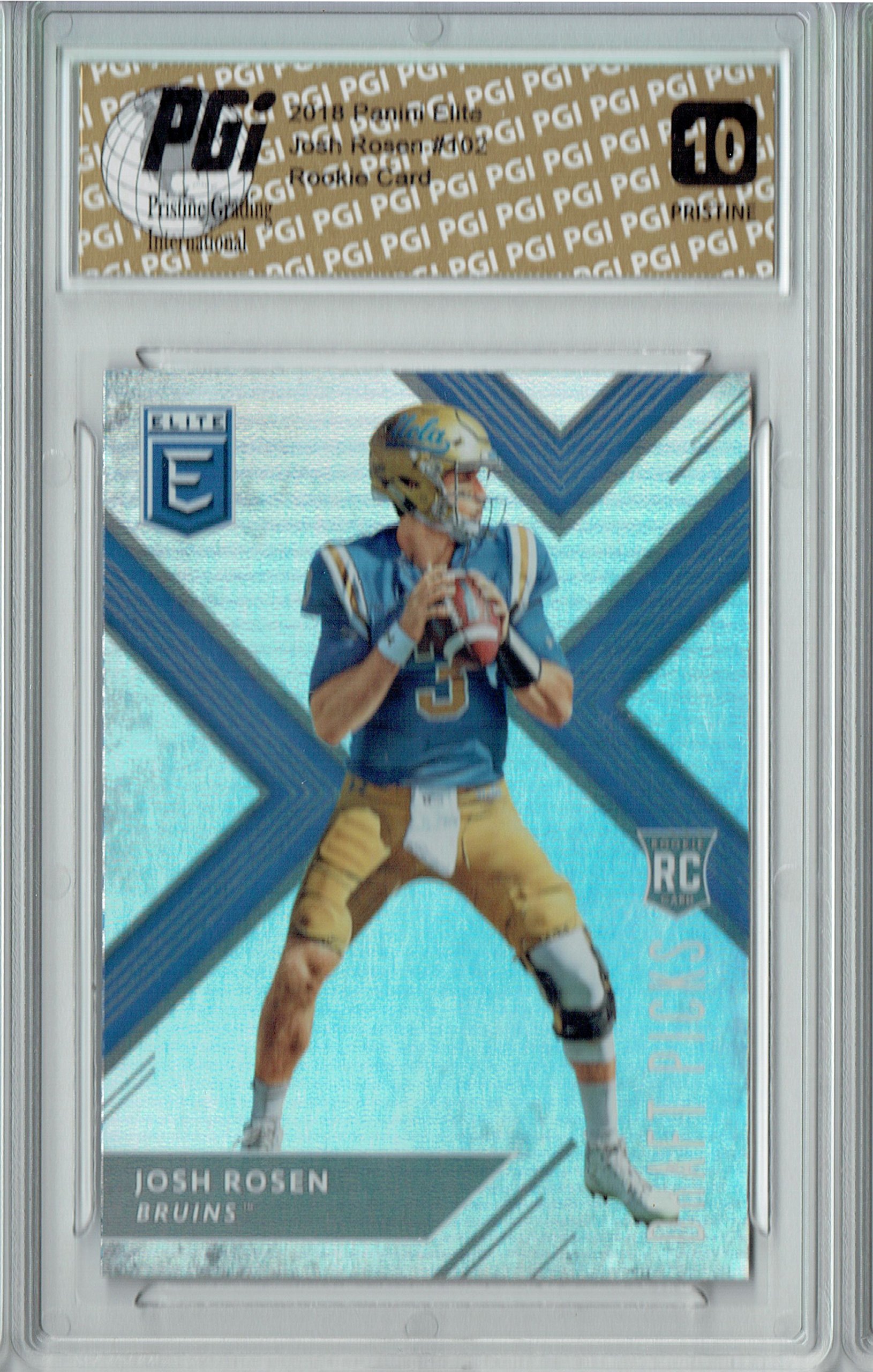 2018 Panini Elite Josh Rosen #102 PRISTINE Rookie Card PGI 10 - Perfect for NFL Collectors & Sports Memorabilia Enthusiasts
