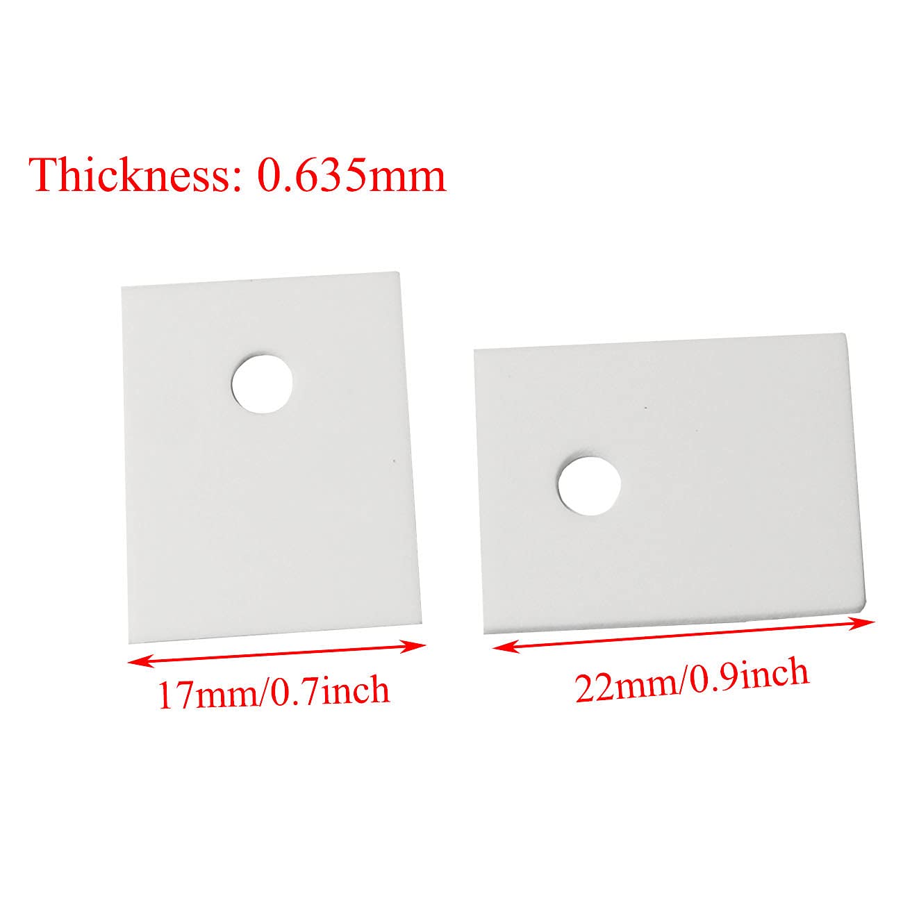 10pcs TO-3P Alumina Ceramic Insulation Sheets for Transistors, Triacs & Thyristors - High-Temperature White Mica Insulator for Electronics Protection (Ideal for Power Electronics, Heat Sink Mounting & Circuit Board Applications)