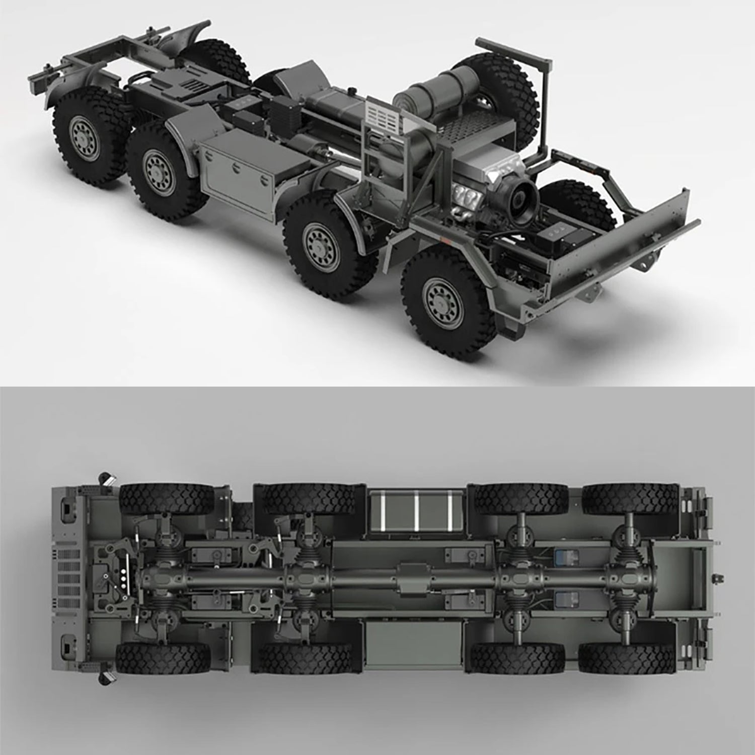 CAPO MINI TATRA CUB3 8X8 1/18 Scale Metal CNC RC Military Transport Truck with 2-Speed Gearbox & Locking Differential Axles - DIY Model Car for Off-Road Adventure & Collectors