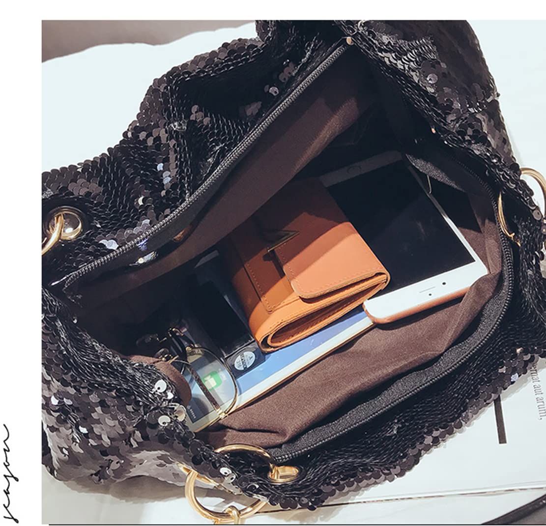 Stylish Women's Patent Leather Hobo Bag with Shiny Finish & Chain Strap - Large Top Handle Shoulder Purse for Ladies - Perfect for Parties, Work & Evening Events