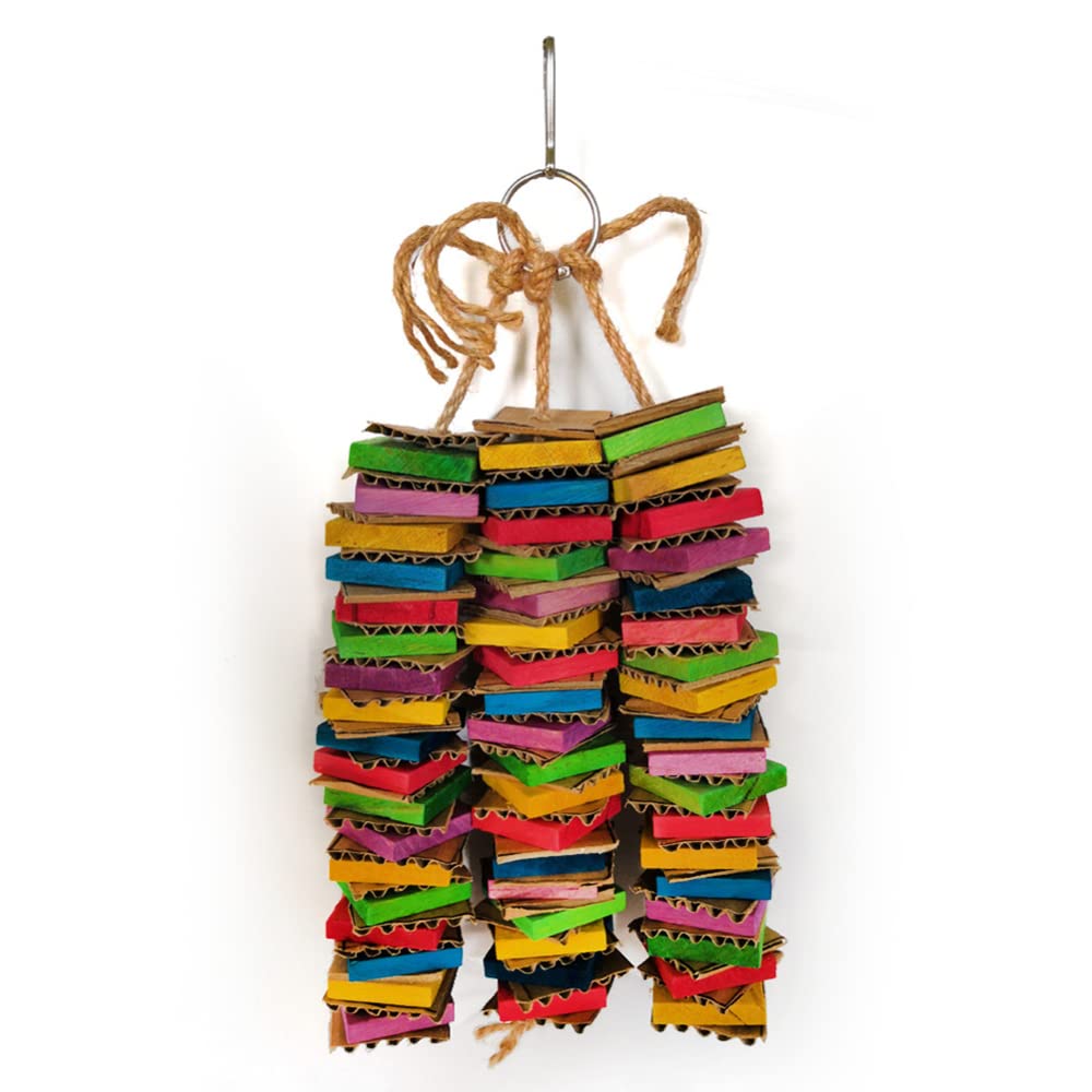 EastVita 3pcs Bird Shredding Chew Toys - Colorful Hanging Parrot Toys for Small & Medium Birds - Cage Accessories for Parakeets, Conures, Cockatiels, Lovebirds - Relieve Boredom & Stress - Perfect for Playtime, Training & Mental Stimulation
