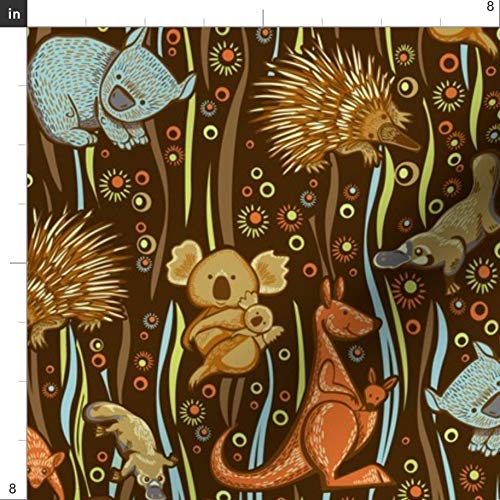 Aussie Animal Friends Printed Minky Fabric by The Yard - Soft Plush Material for Sewing Baby Blankets, Quilt Backing & DIY Projects - Perfect for Nursery Decor & Cozy Crafts