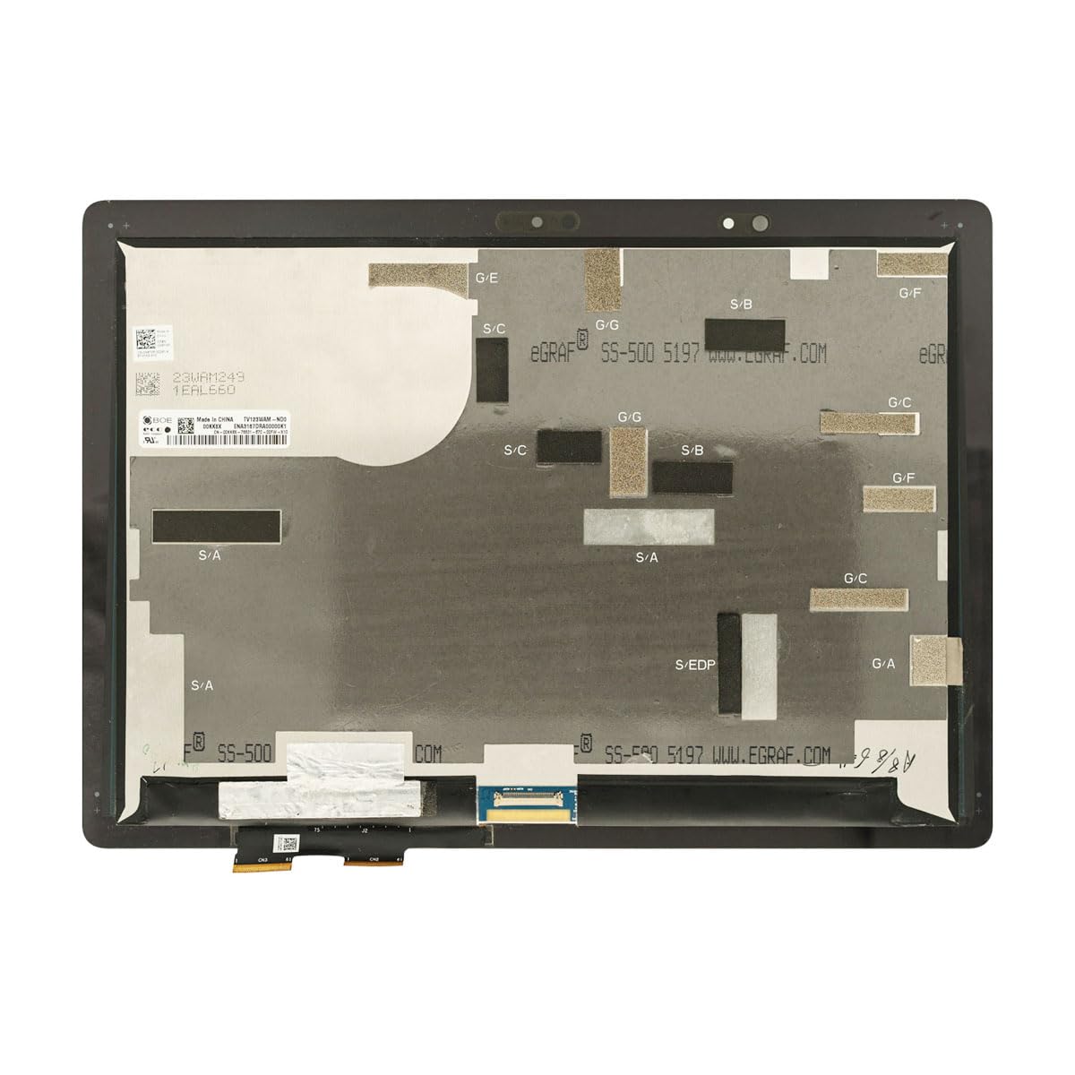 Original LCD Screen Replacement for Dell Latitude 5285 0020P9 TV123WAM-ND0 40-Pin 1920x1280 Full HD Display Panel - Compatible with Business Laptops, Office Work & Home Use