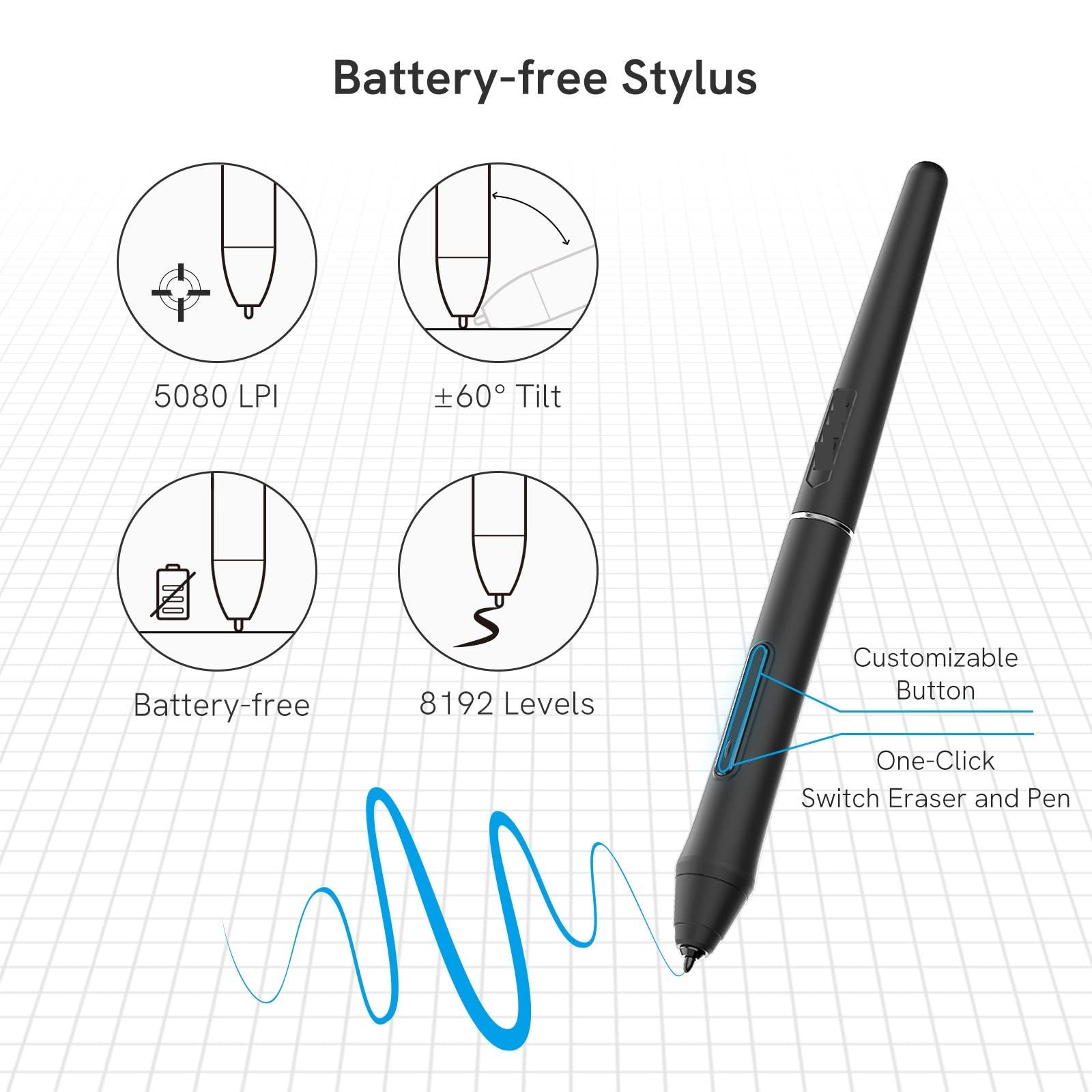 21.5 Inch Graphic Drawing Tablet with 8192 Pressure Sensitive Pen - Digital Art Monitor for Artists, Designers & Illustrators | Perfect for Sketching, Animation & Photo Editing