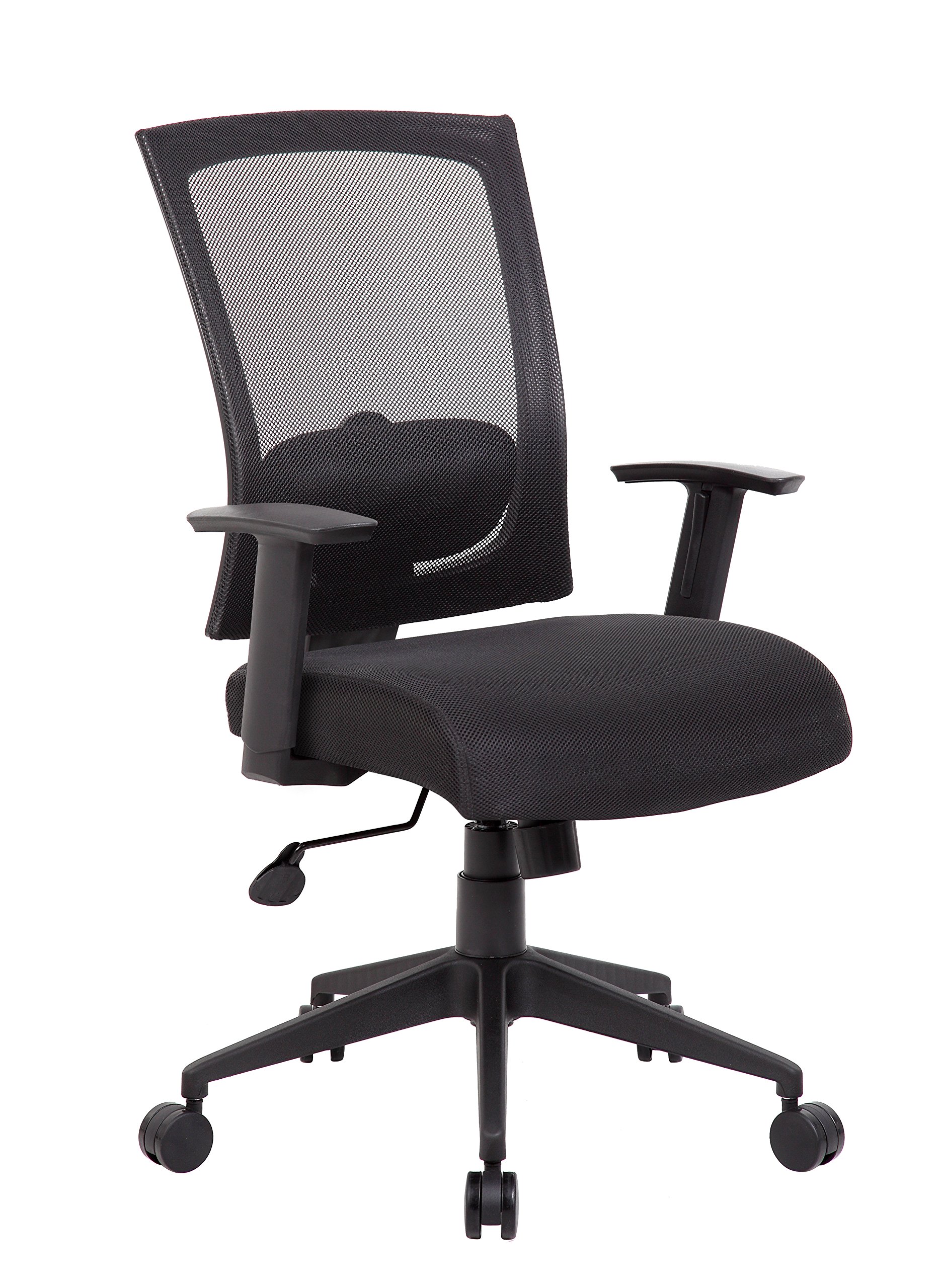 Boss Office Products Black Mesh Back Task Chair - Ergonomic Office Chair for Home & Workspace Comfort