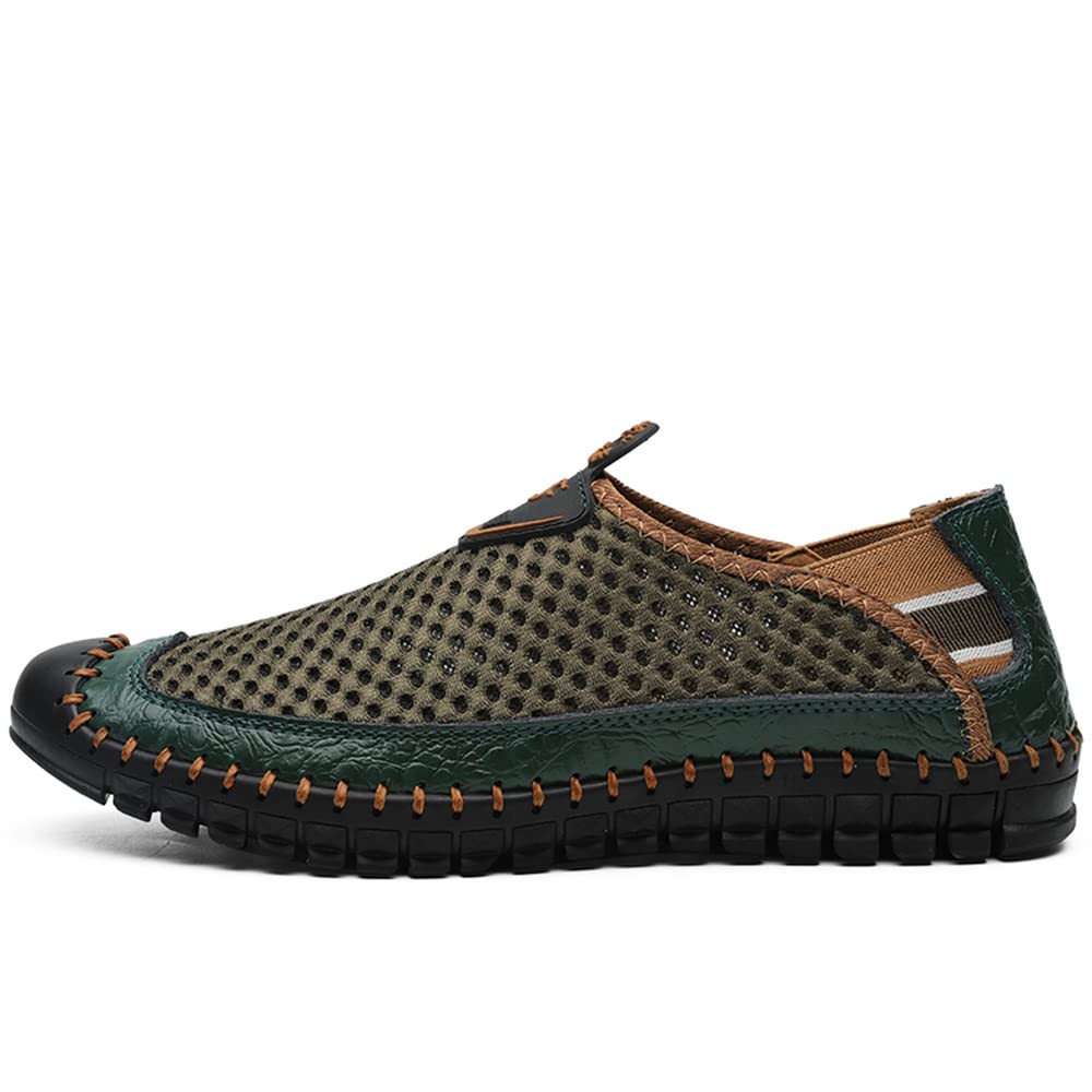 **Men's Water Shoes - Quick-Dry Mesh Slip-On Loafers for Walking, Beach, Pool & Outdoor Activities**