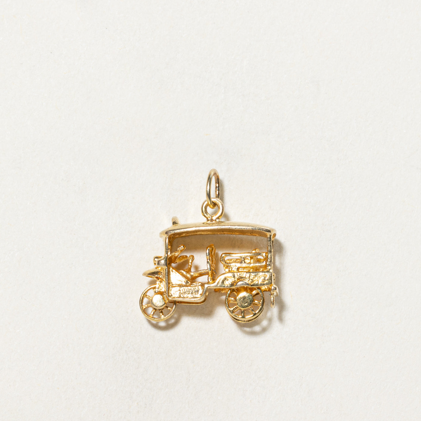 18K Yellow Gold Tricycle Charm Pendant Necklace - Elegant Jewelry Gift for Women, Girls - Perfect for Birthday, Anniversary, Graduation Gifts