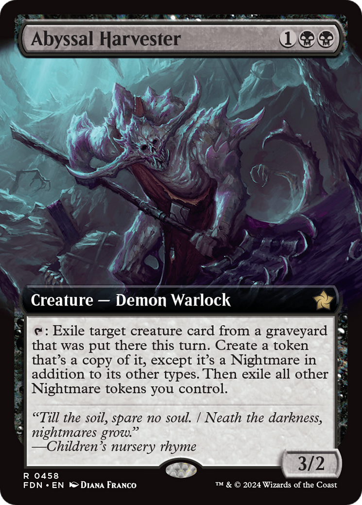 Abyssal Harvester (Extended Art) - Foundations MTG Card - Premium Collectible Trading Card Game for Deck Building & Strategy Play