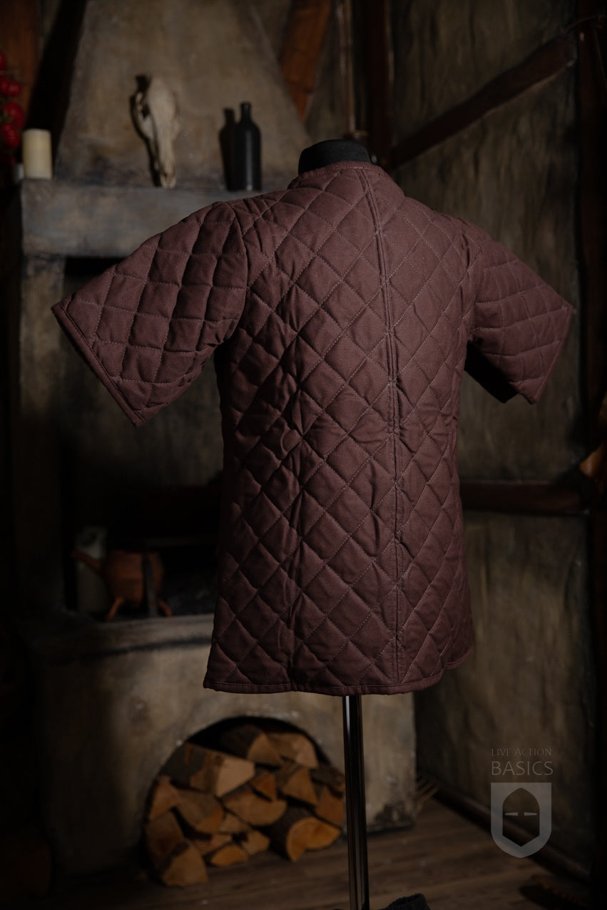 Medieval Basic Gambeson Brown - Authentic Historical Armor for LARP, Cosplay & Reenactment | Perfect for Renaissance Fairs & Theater Performances