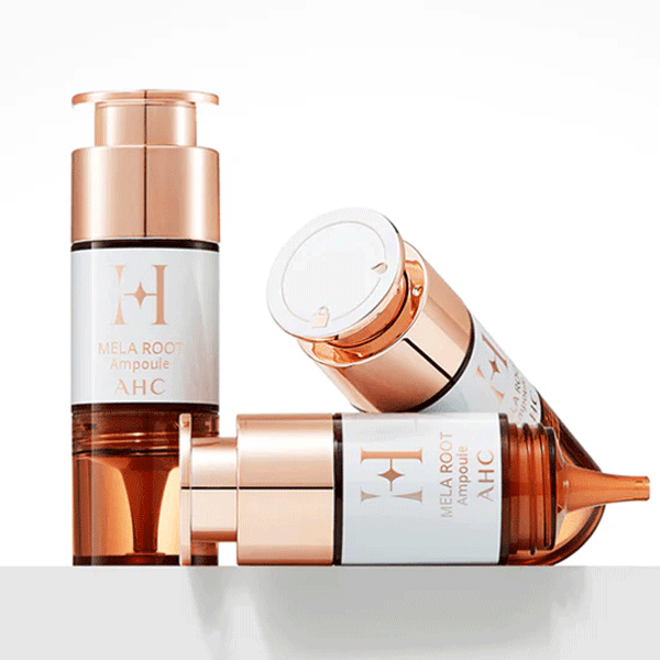 AHC H Mela Root Ampoule 10ml - Brightening Serum for Dark Spots & Hyperpigmentation - Korean Skincare for Face & Neck - Perfect for Night Routine & Anti-Aging Care