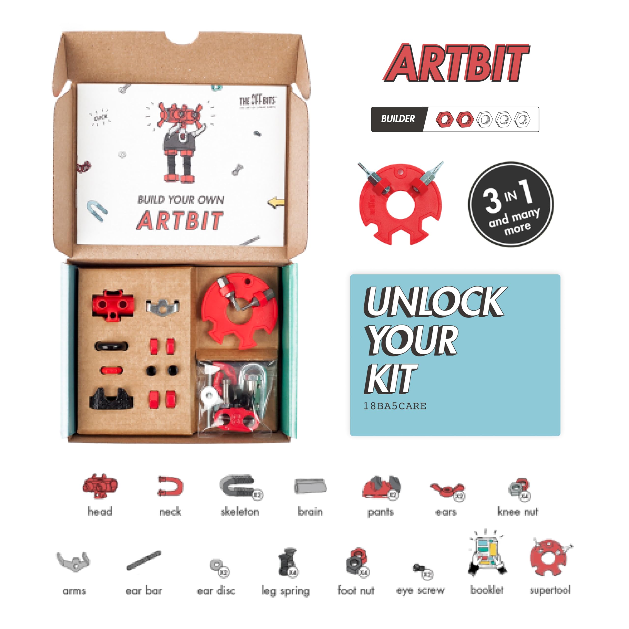The Off Bits Robot Collection: ArtBit + InfoBit STEM Building Toys for Kids Ages 6+ | Creative Engineering Kit for Boys & Girls | DIY Educational Robot Building Set for School Projects & STEM Learning Activities