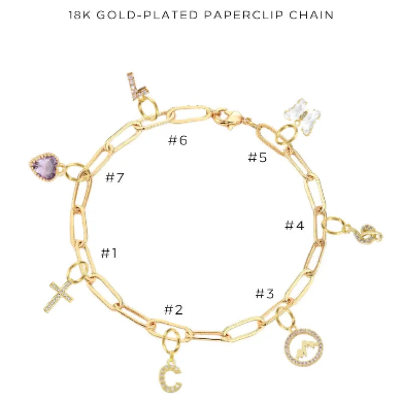 Elegant Charm Bracelet with Assorted Charms - Perfect for Gifts, Parties & Everyday Wear | $46.00