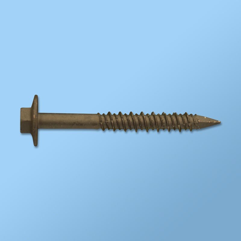 High-Strength CON Concrete Screws with Hex Flange - Quick Installation (Bronze & White Coating) - Perfect for Masonry, Drywall, and Wood Projects