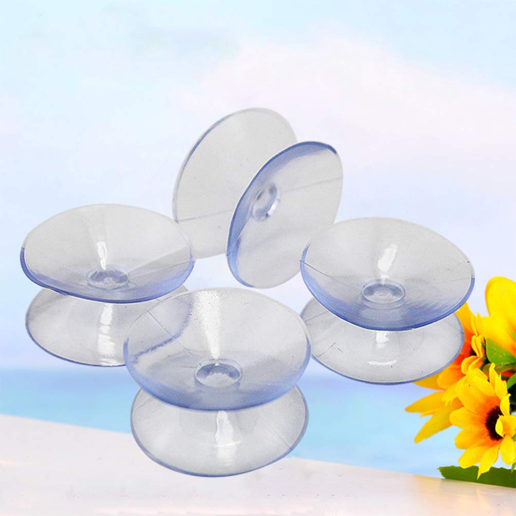 12pcs Cabilock Suction Cups for Mirrors - No Hook Ring Spacer, Strong Silicone Sucker Pads for Windows, Tabletops, Terrariums & Containers - Durable Mahogany Design for Home & Office Use