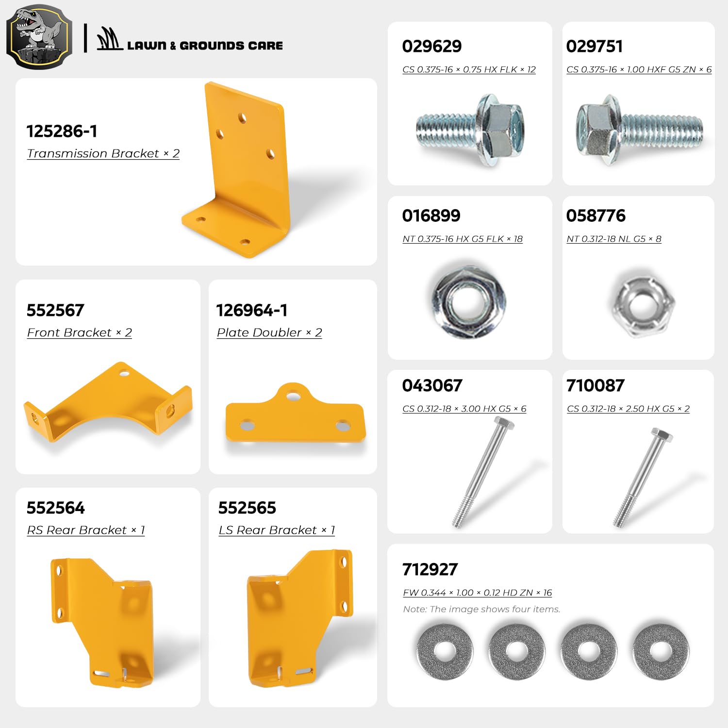 **Upgraded 125255 Hydro Transmission Brackets Kit for Hustler Zero-Turn Mowers – Heavy-Duty Thicker Brackets & Hardware – OE Replacement Service Kit – Perfect for Lawn Maintenance & Landscaping**