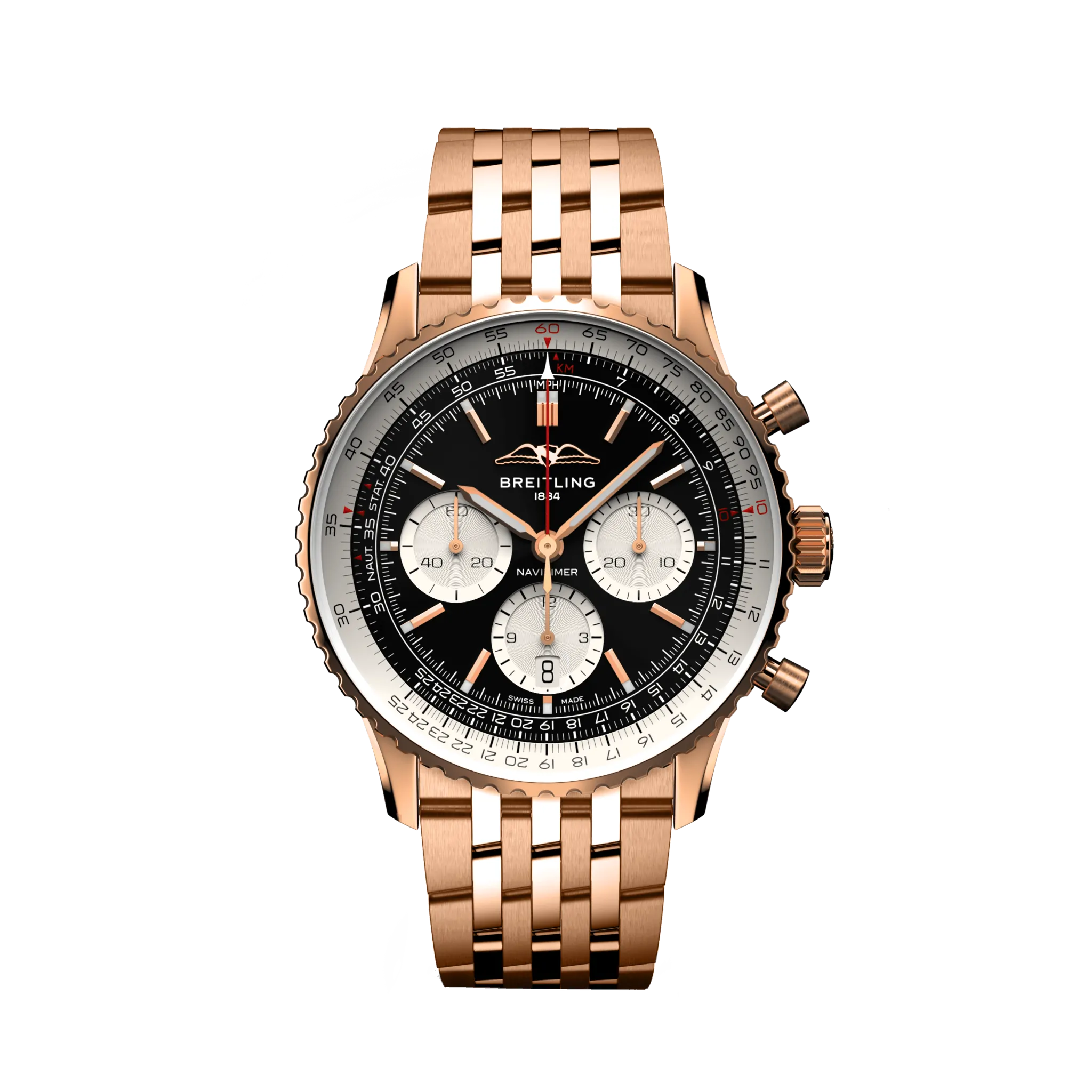 Breitling Navitimer B01 Chronograph 43mm 18K Rose Gold Men's Luxury Watch - Perfect for Business, Aviation & Special Occasions