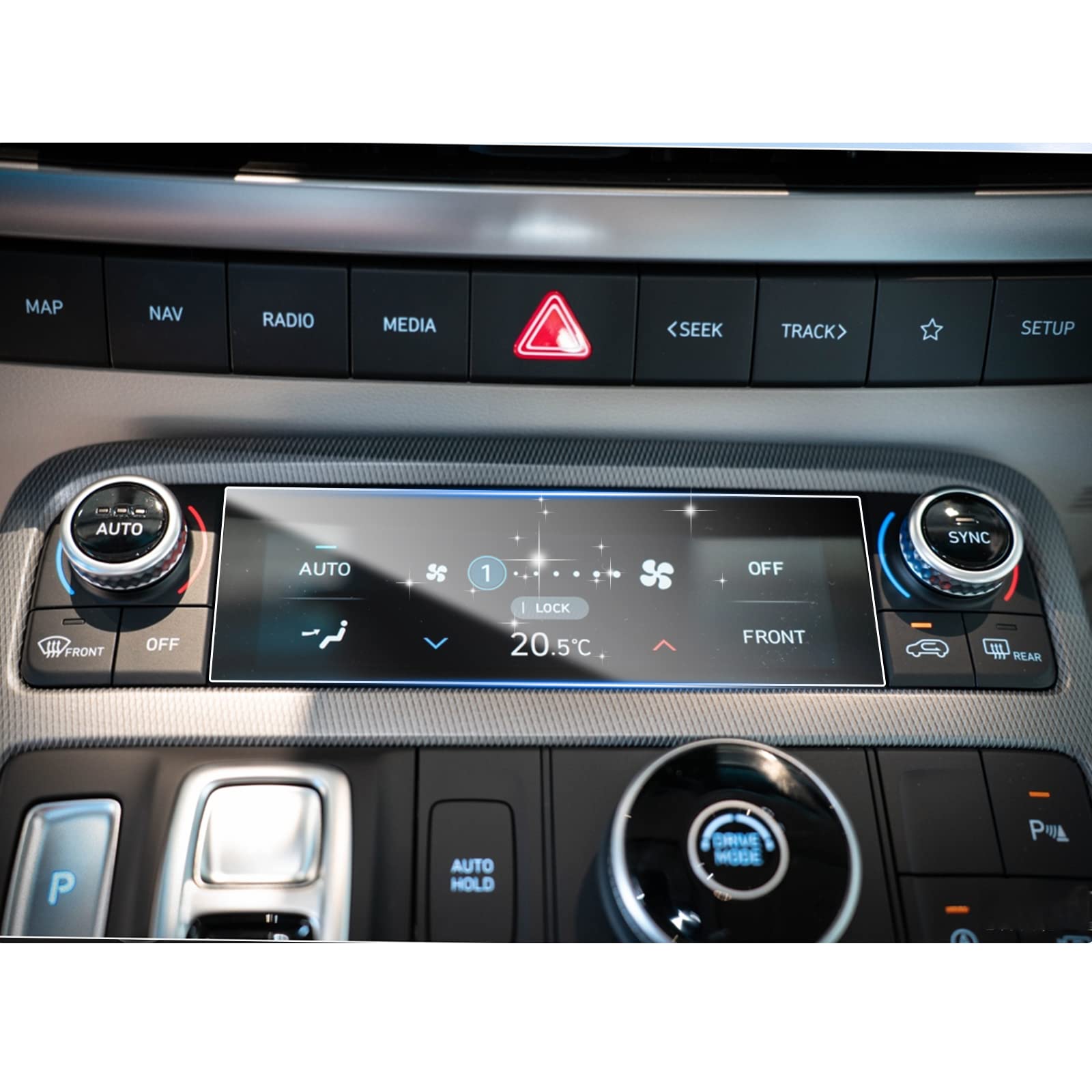 2023-2025 Hyundai Palisade Calligraphy AC Panel Screen Protector | HD Clear Protective Film | Anti-Scratch & Bubble-Free | Perfect Fit for Air Conditioner Display | Ideal for Road Trips & Daily Commuting