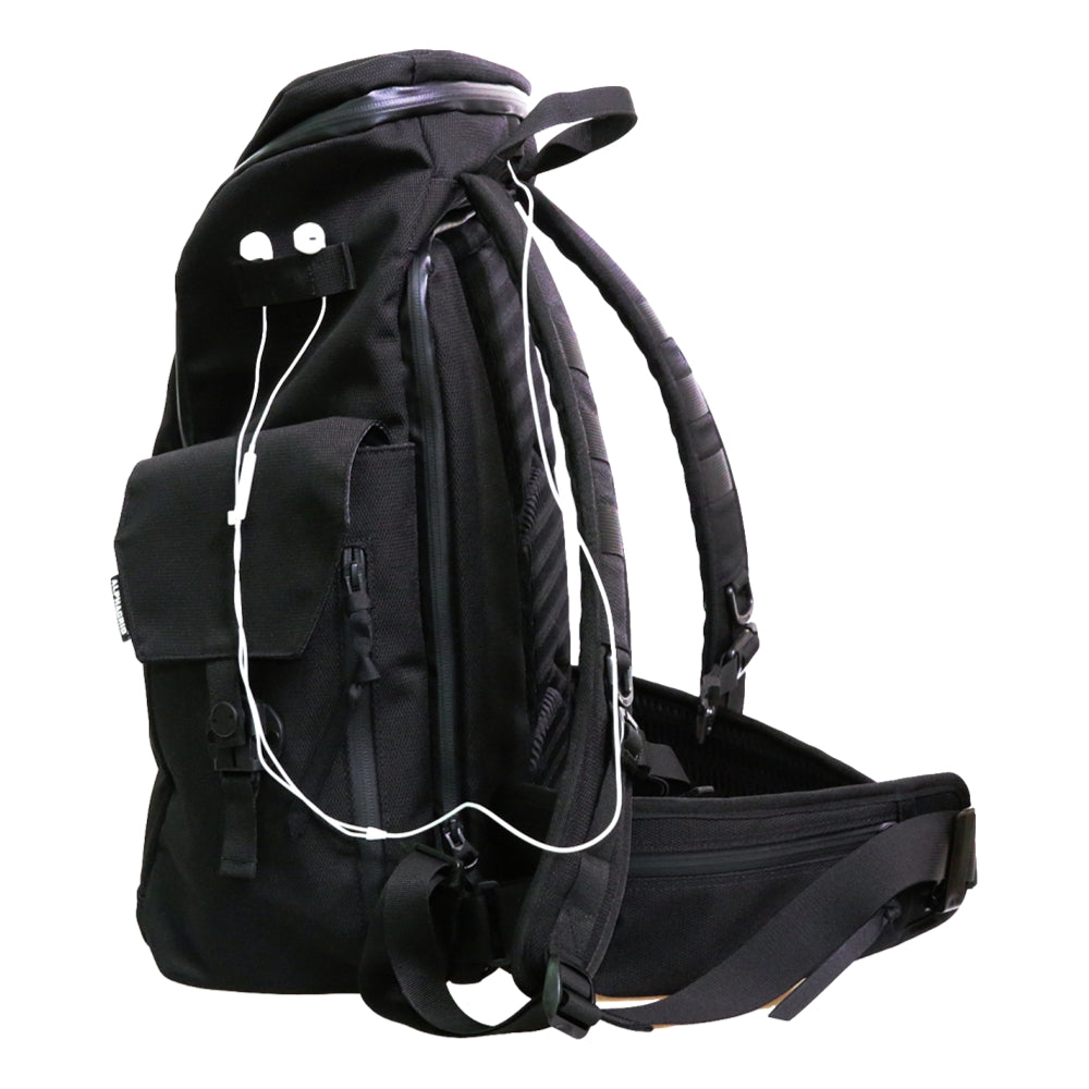 ALPHAGRID AG_B01 Waterproof Travel Backpack - Durable & Lightweight for Hiking, Camping & Daily Use - Black
