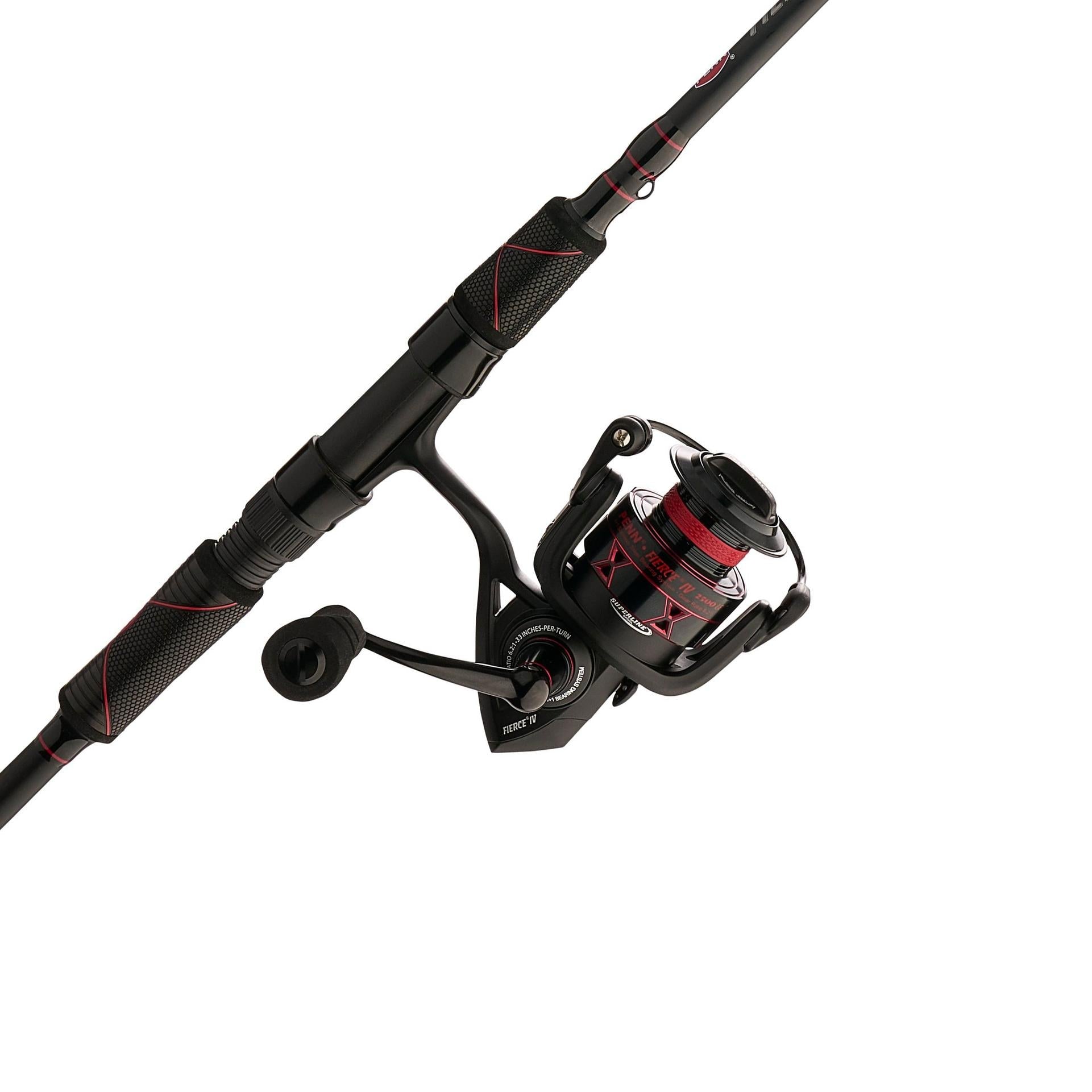 Fierce® IV LE Spinning Rod and Reel Combo - Premium Fishing Gear for Freshwater & Saltwater Anglers | Perfect for Bass, Trout, and Inshore Fishing