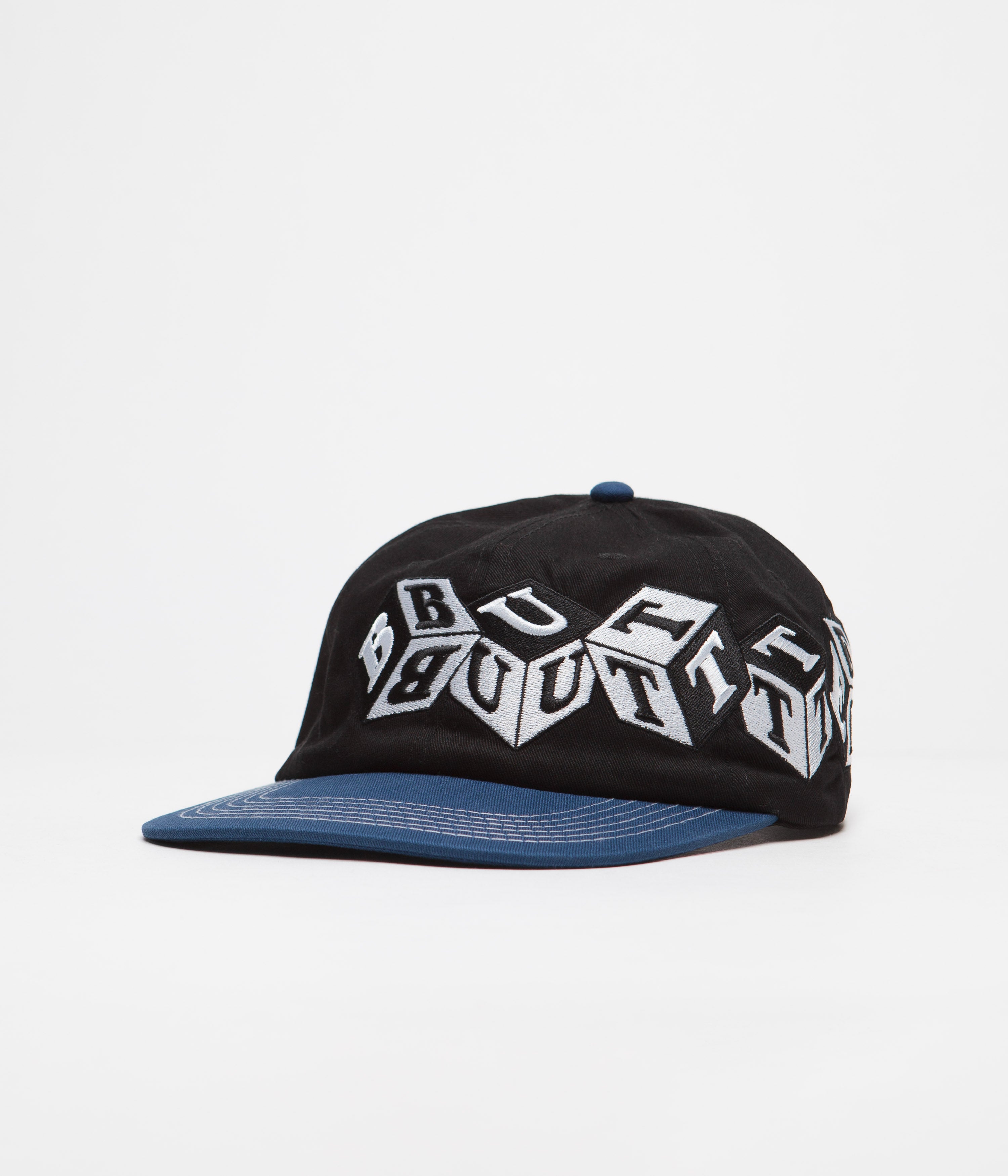 Butter Goods Cubes Cap - Black & Royal Blue Snapback Hat for Men & Women | Streetwear Fashion Accessory for Urban Style & Outdoor Activities