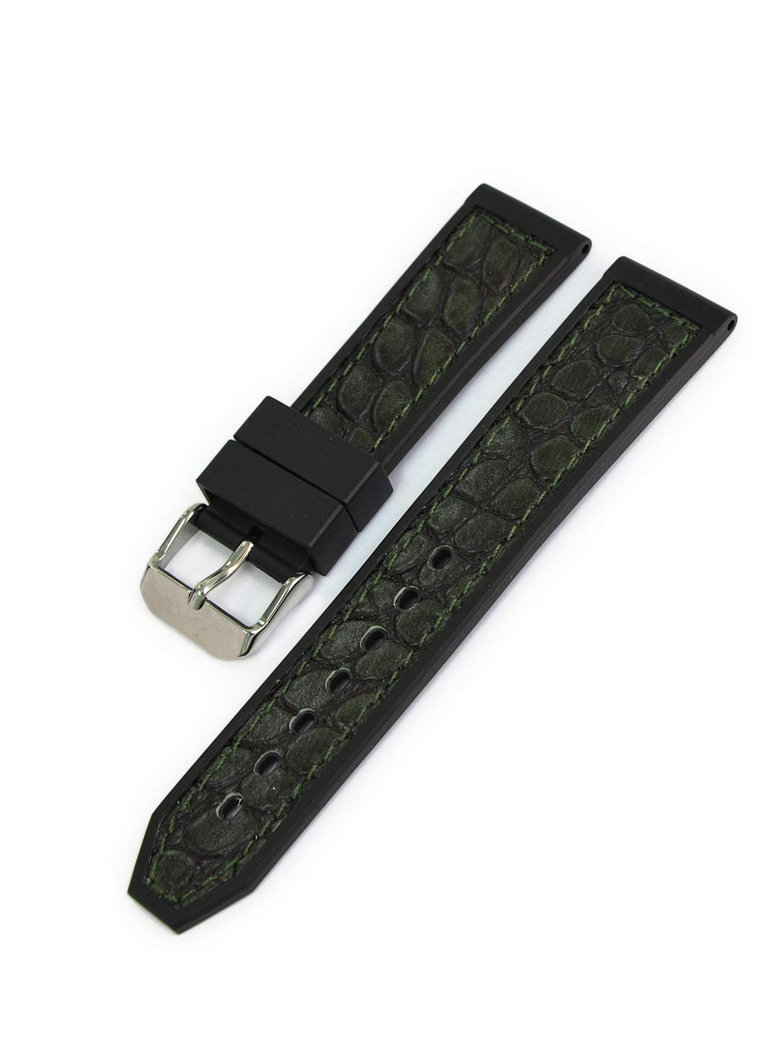 CASSIS RUBANO Waterproof Rubber Watch Band with Tool - Durable & Comfortable Replacement Strap for Diving, Swimming & Outdoor Activities