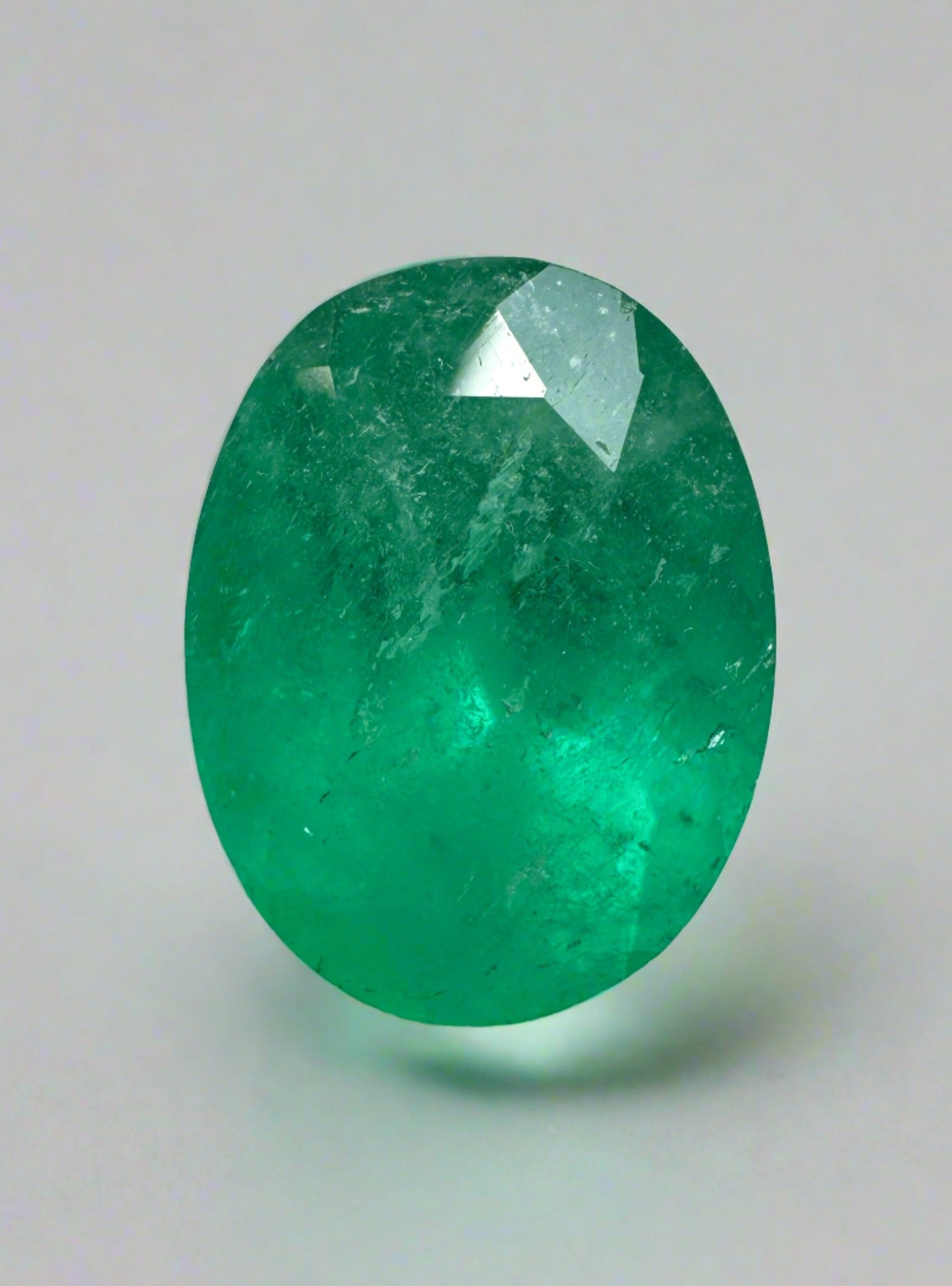 3.86 Carat Deep Emerald Green Natural Loose Colombian Emerald Oval Cut Gemstone for Jewelry Making, Engagement Rings & Luxury Gifts