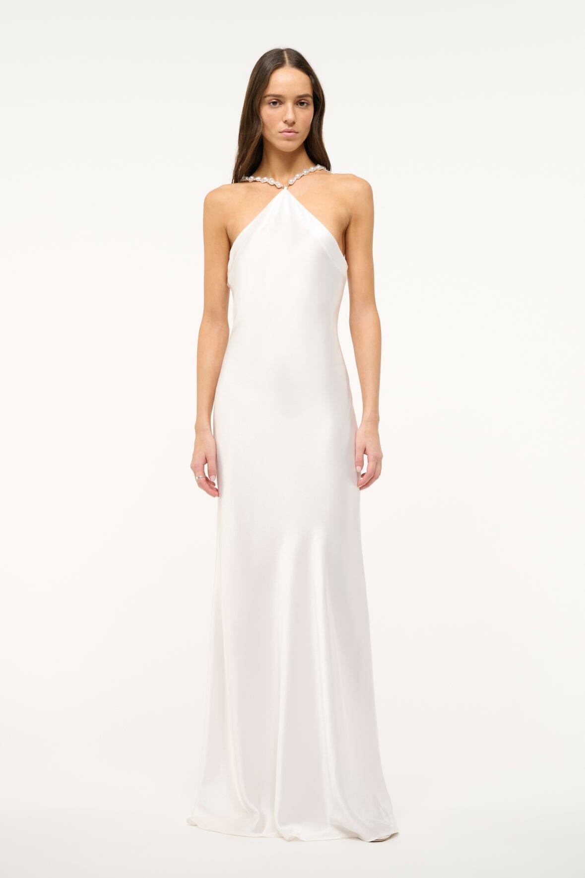 Cadence Pearl Dress - Elegant Women's Formal Gown for Evening Parties, Weddings & Special Occasions