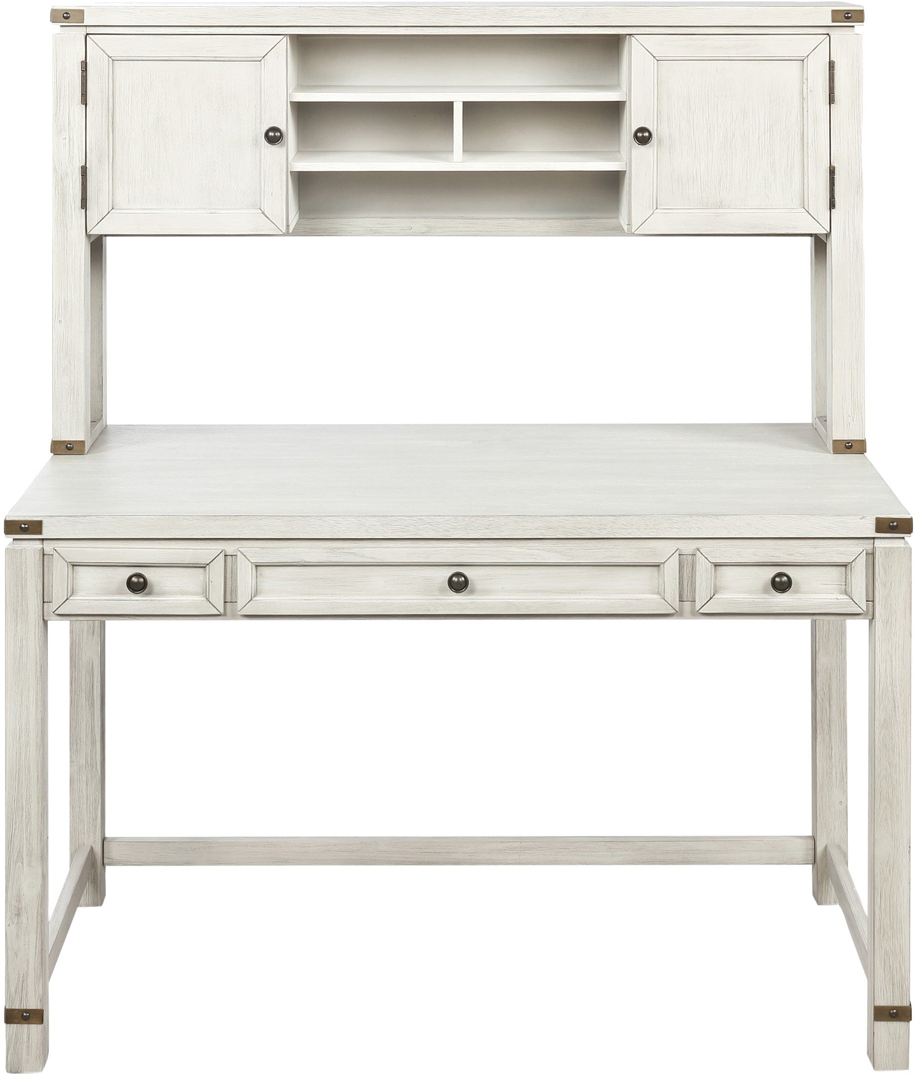 Office Star Baton Rouge Hutch and Desk [BTDH2937] - Stylish Home Office Furniture for Work & Study - Perfect for Small Spaces & Remote Work