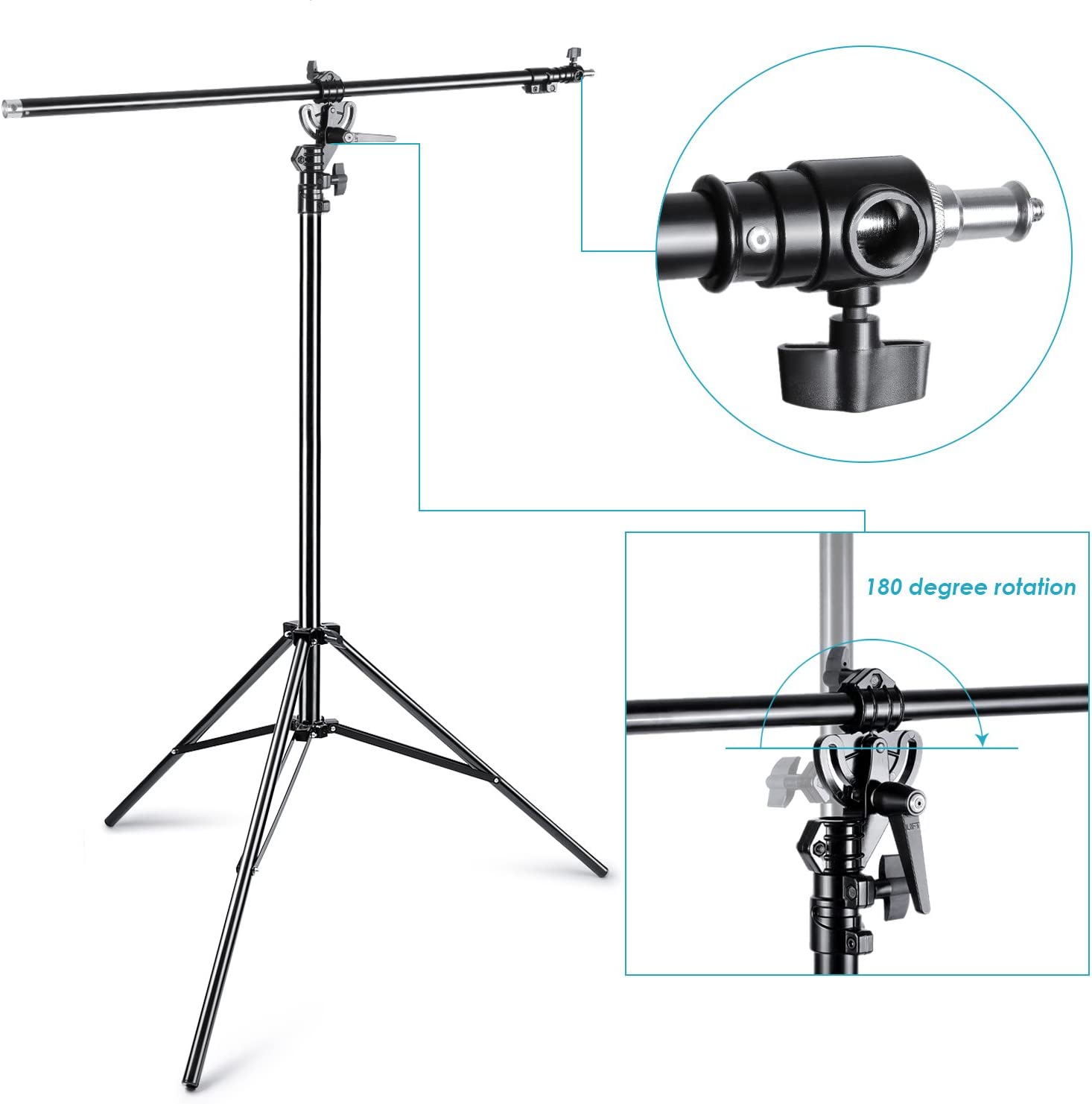 NEEWER 390cm/13ft Heavy Duty Aluminum Light Stand - Adjustable Photography Lighting Stand for Studio, YouTube Videos & Outdoor Shooting
