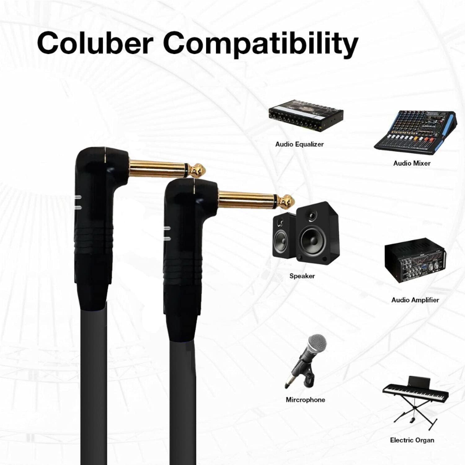 COLUBER CABLE Right Angle 1/4