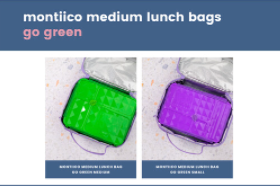Montii.Co Medium Insulated Lunch Bag - Leakproof & Thermal Food Container for Work, School & Picnics | Ripple Cloud Design | Perfect for Office, Travel & Outdoor Activities