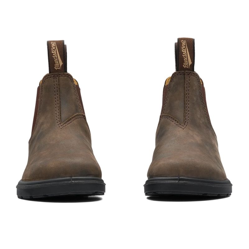 Unisex Kids' Blundstone Boots - Rustic Brown Leather Chelsea Boots for Boys & Girls | Waterproof & Comfortable for School, Outdoor Play & Everyday Wear