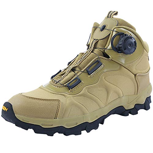 WHOSAAB Men's Hiking Shoes - Lightweight Breathable Mesh Outdoor Sports Shoes for Trail Running, Trekking & Casual Wear - Quick-Dry All-Season Hiking Boots (Khaki, Size 9.5) | Perfect for Mountain Climbing, Camping & Daily Adventures