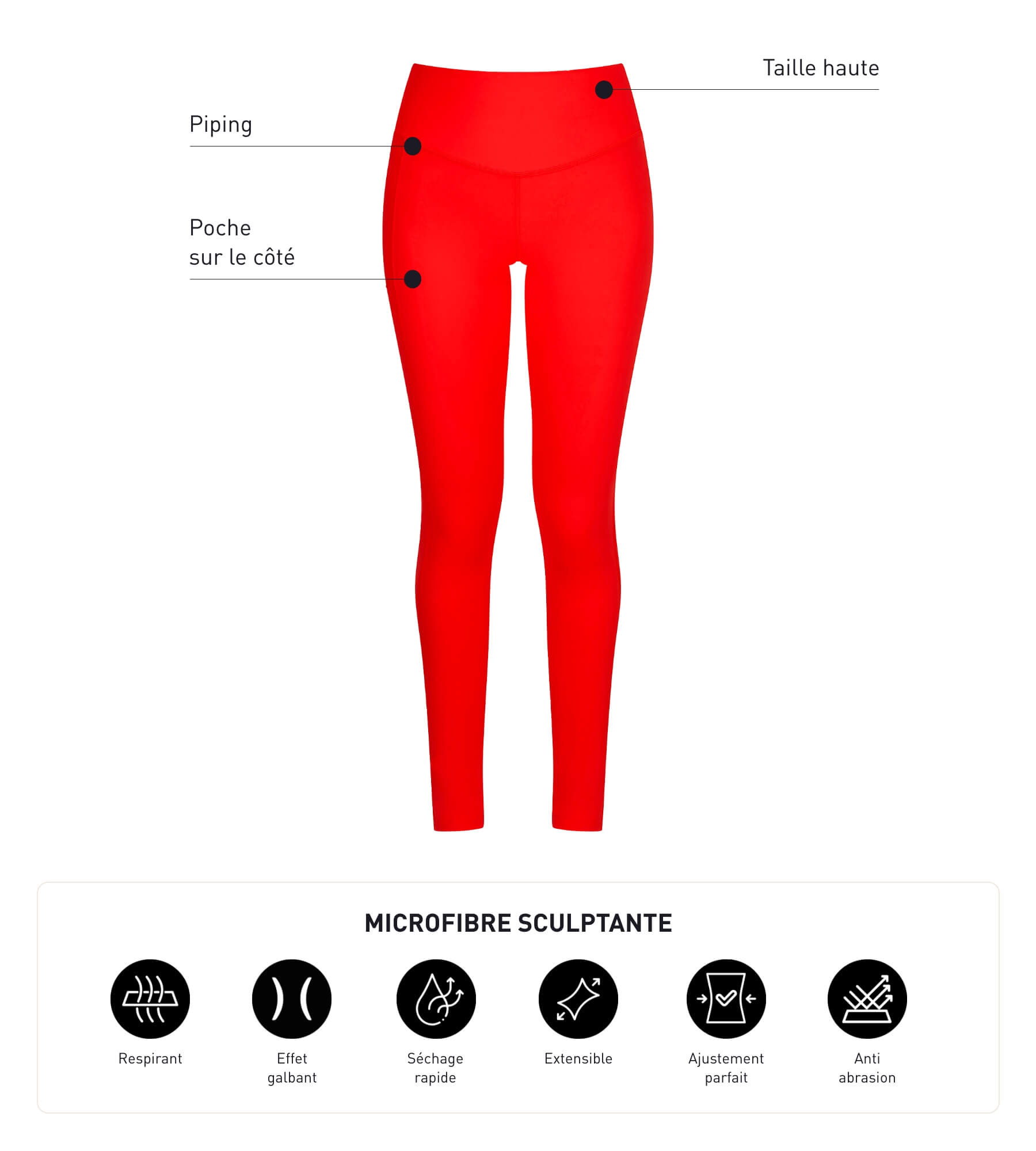 Dim Move Sculpting Orange Microfiber Women's Sports Leggings - Perfect for Yoga, Running & Gym Workouts